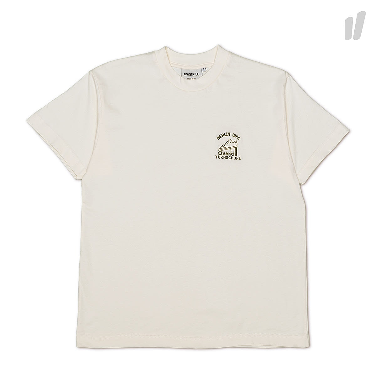 Overkill Logo Embroidery Tee Ivory-Green T-Shirts | Overkill