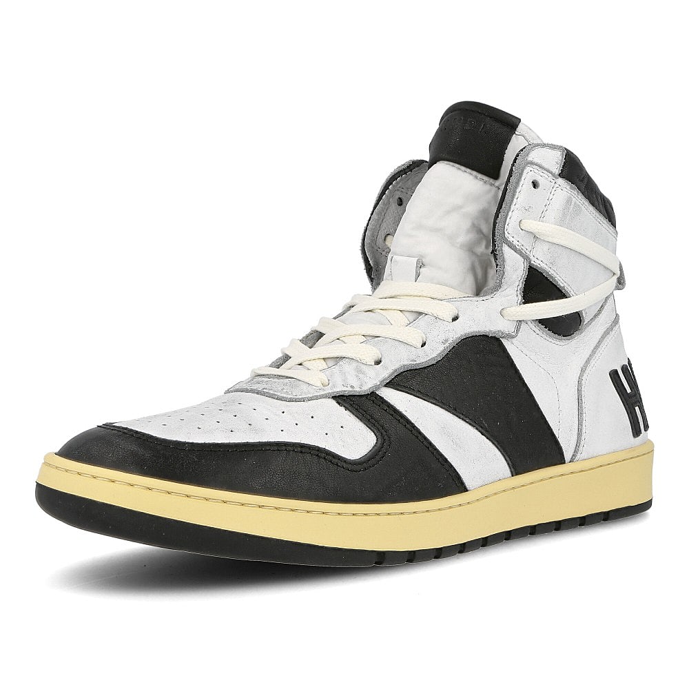 Rhude rhecess hi classic White-Black Sneakers Close Up | Overkill