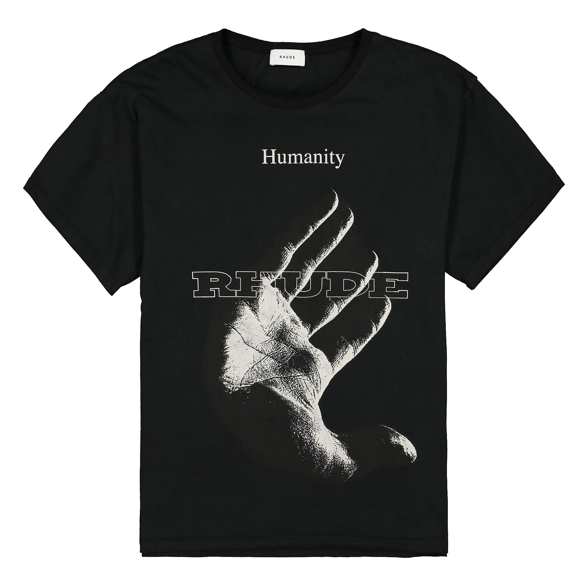 Rhude Humanity Tee Black T-Shirts RHU07MS20002 | Overkill
