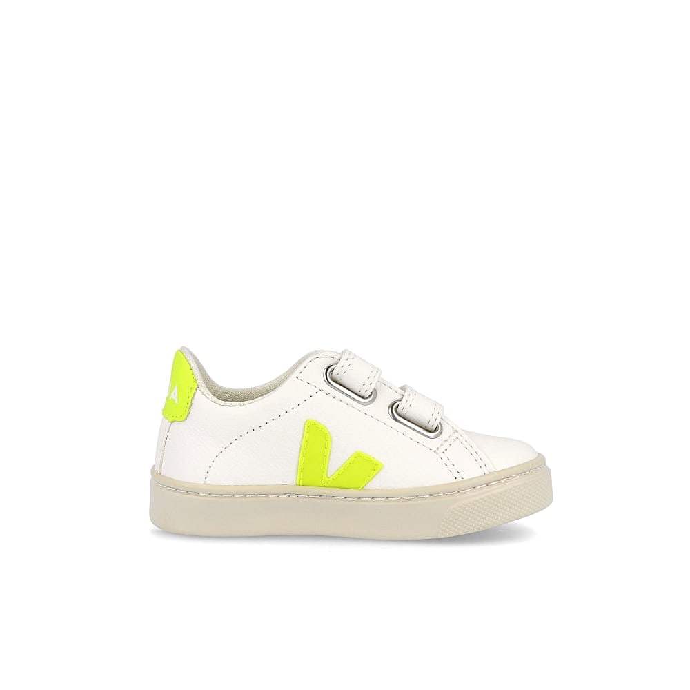 Veja small esplar velcro chromefree Extra White-Jaune Fluo Low Top Sneakers Silhouette | Overkill