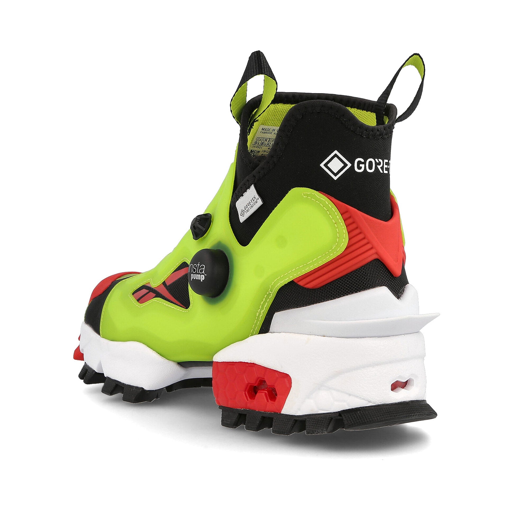 Reebok instapump fury x gtx Black-Acid Yellow-Vector Red Sneakers Material | Overkill