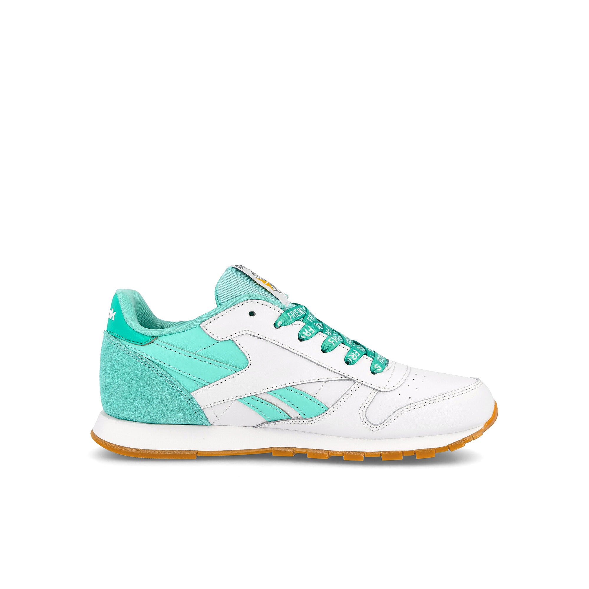 Reebok classic leather junior Cloud White / Pixel Mint / Future Teal Material | Overkill