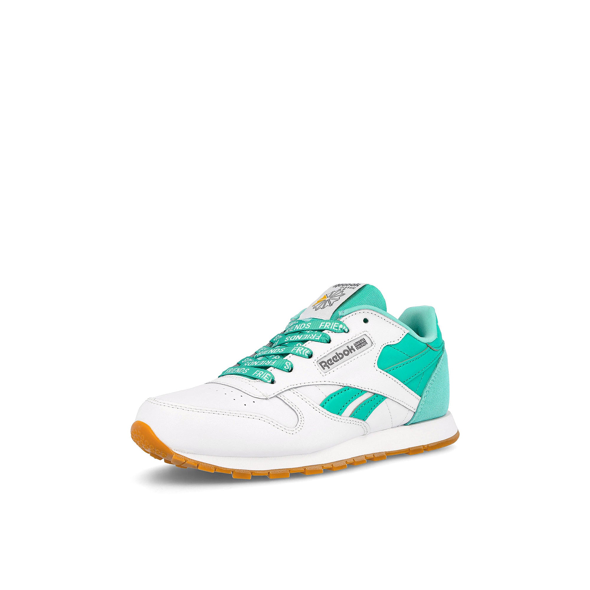 Reebok classic leather junior Cloud White / Pixel Mint / Future Teal Detailfoto | Overkill