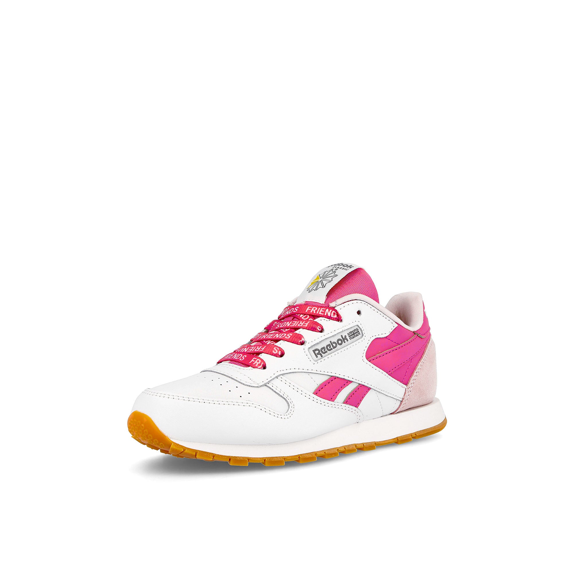 Reebok classic leather junior Cloud White / Frost Berry / True Pink Detailfoto | Overkill