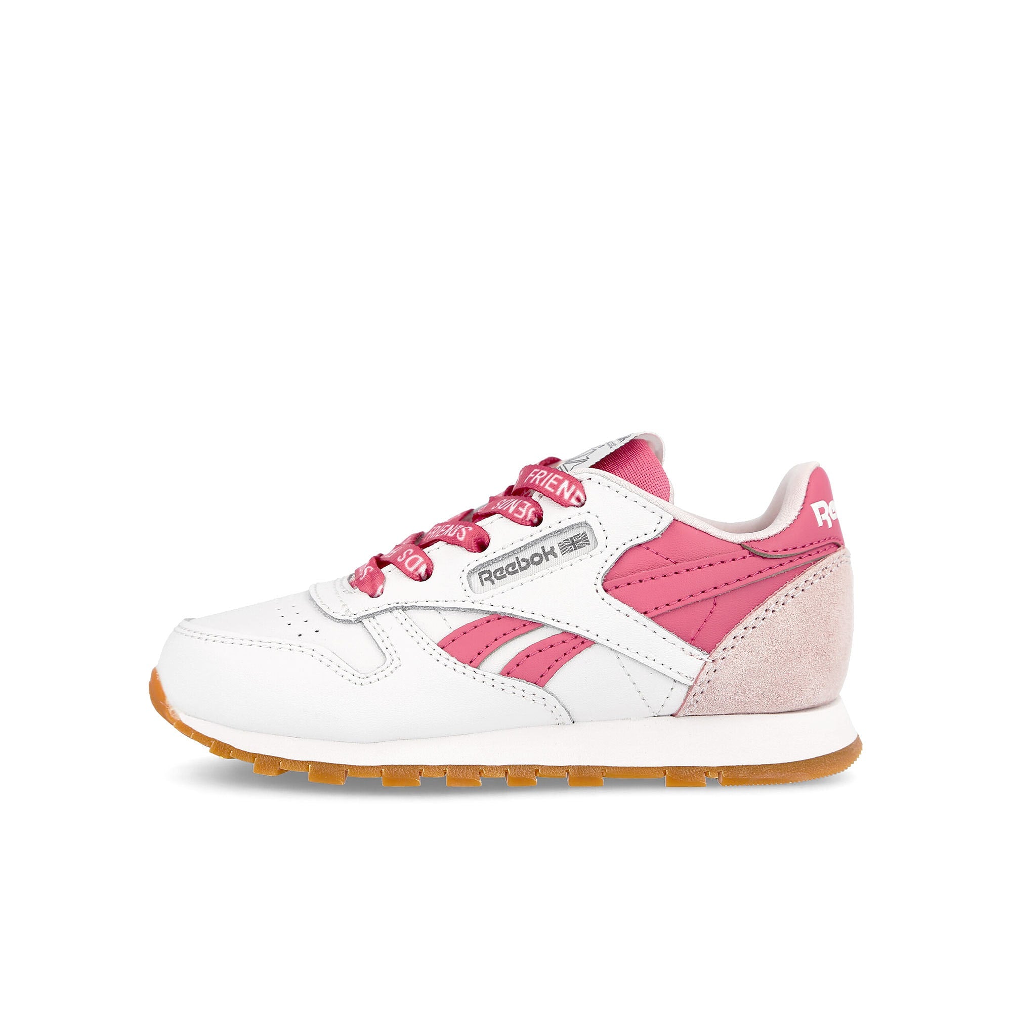 Reebok classic leather kids Footwear White-Frost Berry-True Pink Low Top Sneakers S29115 | Overkill