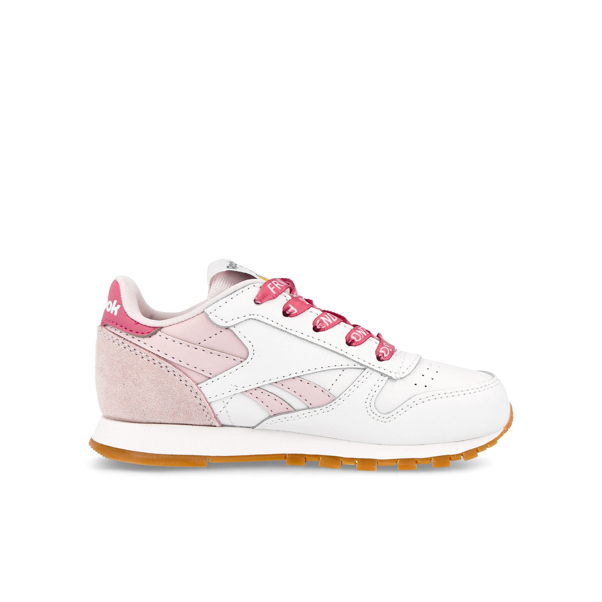 Reebok classic leather kids Footwear White-Frost Berry-True Pink Low Top Sneakers Silhouette | Overkill