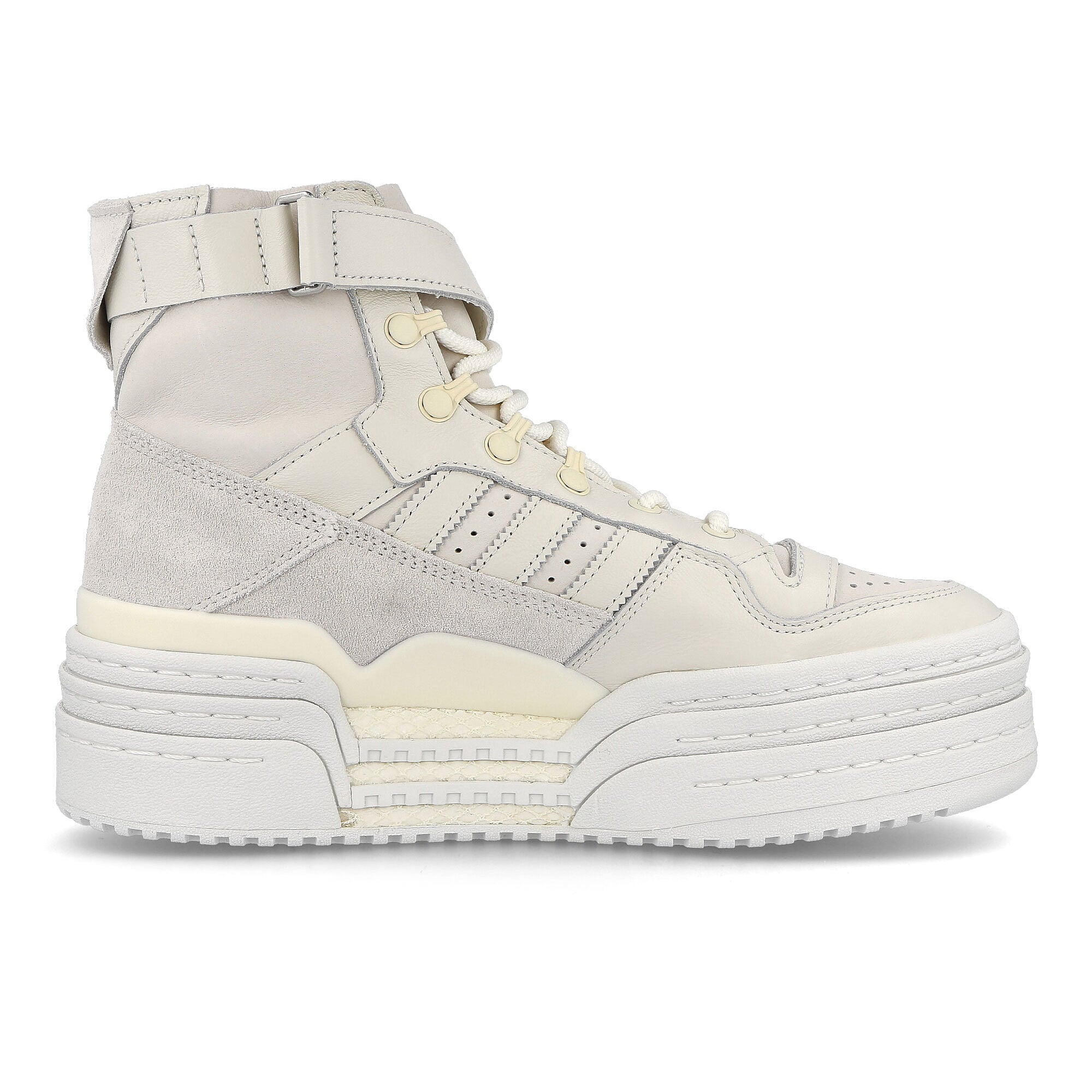adidas triple platforum high Off White-Off White-Chalk White Sneakers Silhouette | Overkill
