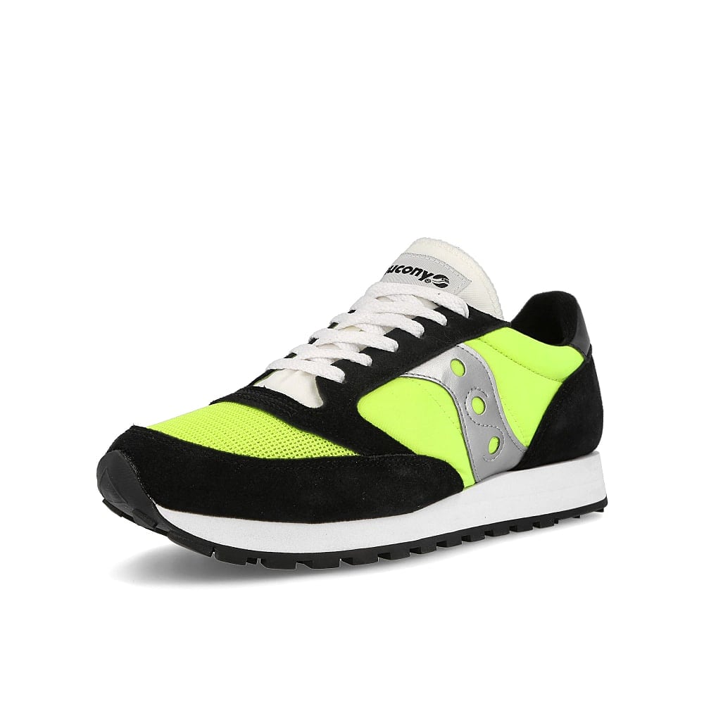 Saucony jazz original vintage Neon-Black-Silver Sneakers Close Up | Overkill