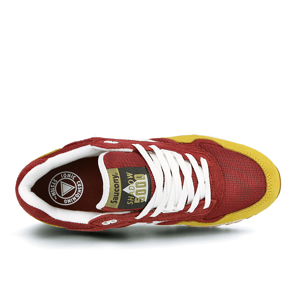 Saucony shadow 5000 Yellow-Maroon-White Sneakers Detailfoto | Overkill