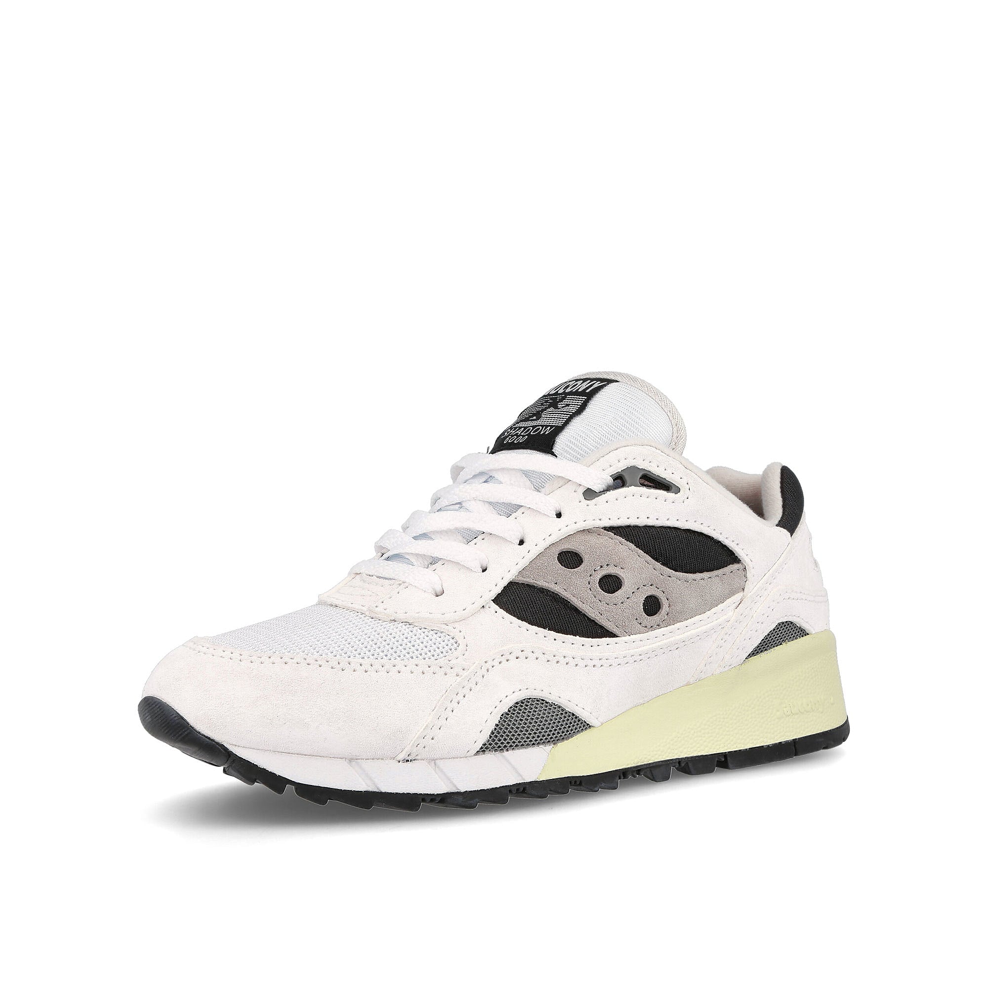 Saucony shadow 6000 White-Black Low Top Sneakers Close Up | Overkill
