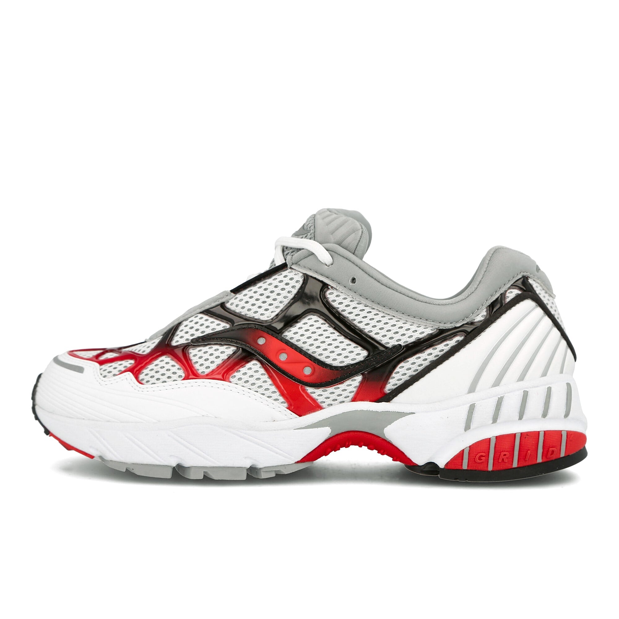 Saucony grid web White-Grey-Red Sneakers S70466-2 | Overkill