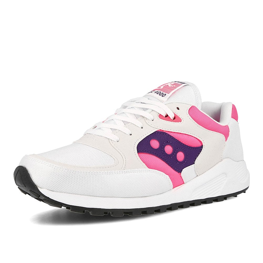 Saucony jazz 4000 White-Pink-Purple Low Top Sneakers Close Up | Overkill