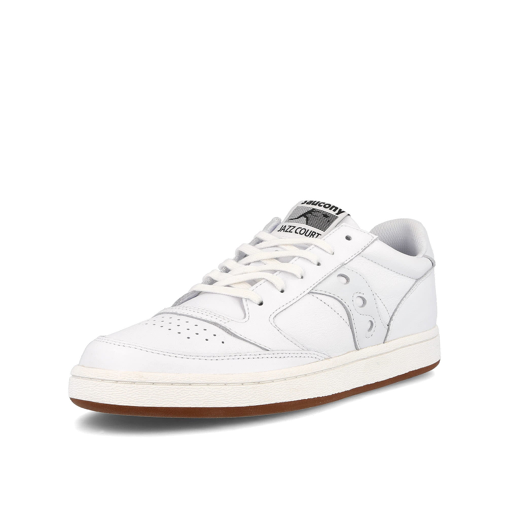 Saucony jazz court White-White Low Top Sneakers Close Up | Overkill
