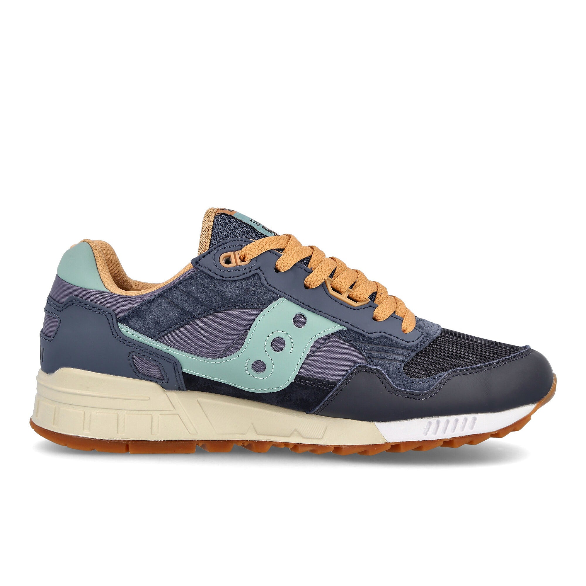Saucony shadow 5000 Navy-Tan Low Top Sneakers Silhouette | Overkill