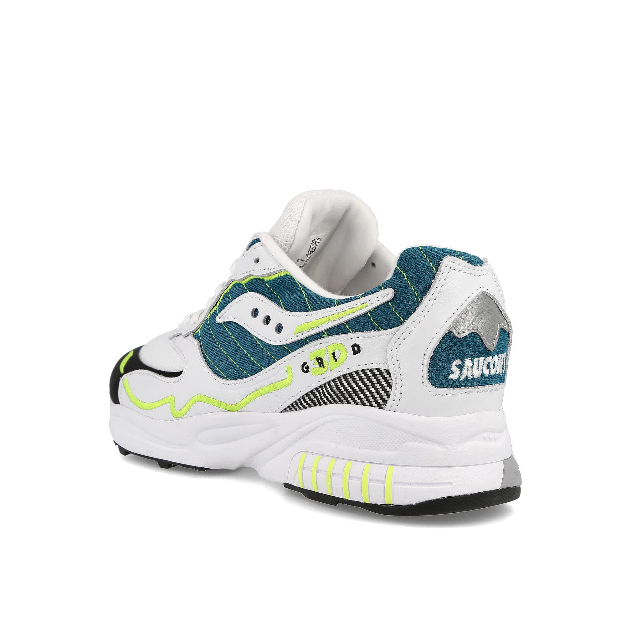 Saucony 3d grid hurricane White-Green Low Top Sneakers Material | Overkill