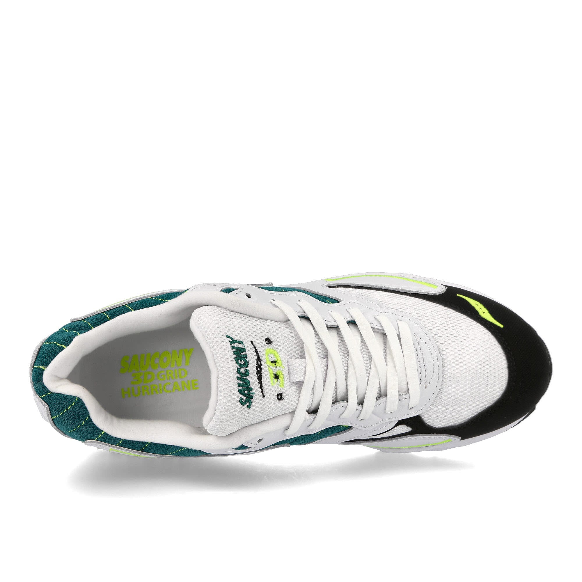 Saucony 3d grid hurricane White-Green Low Top Sneakers Detailfoto | Overkill