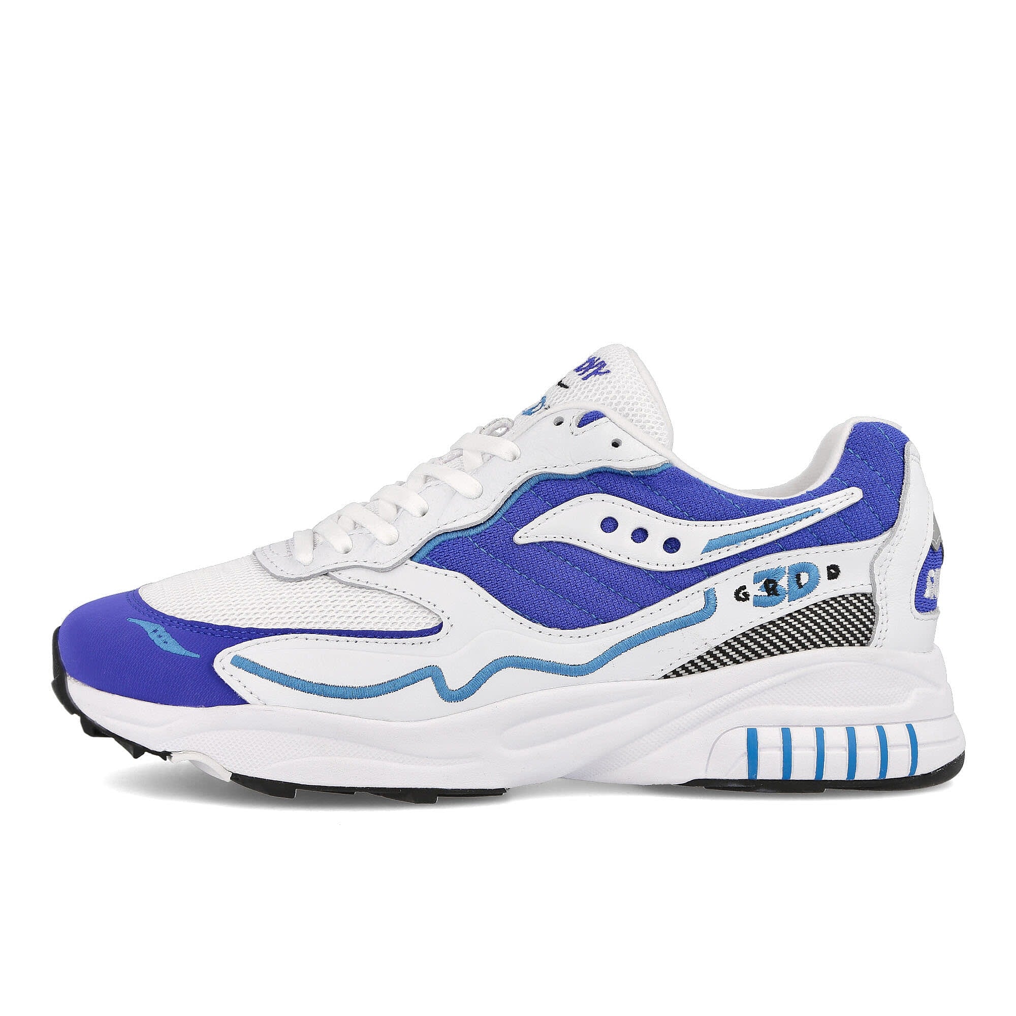 Saucony 3d grid hurricane White-Royal Low Top Sneakers S70646-2 | Overkill