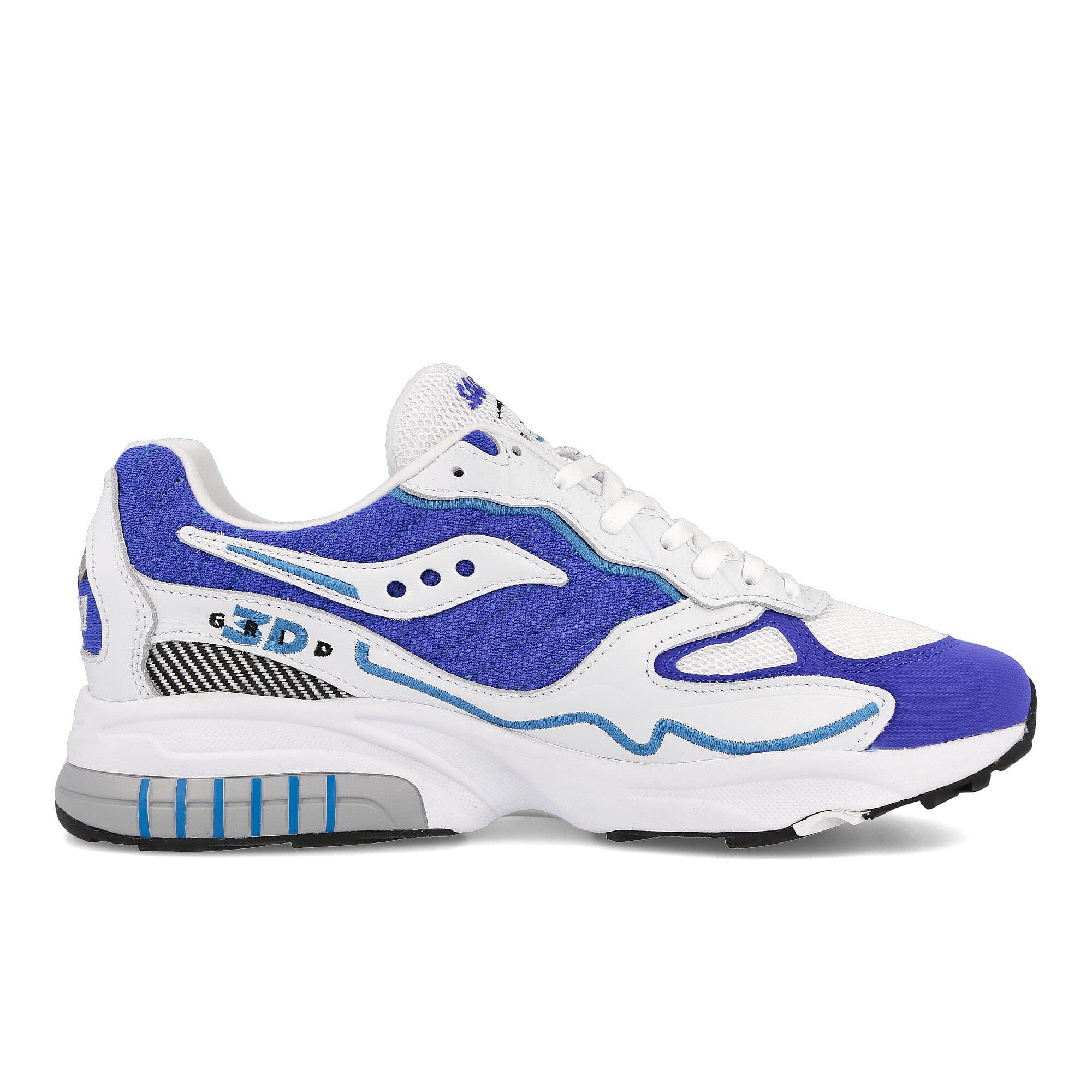 Saucony 3d grid hurricane White-Royal Low Top Sneakers Silhouette | Overkill