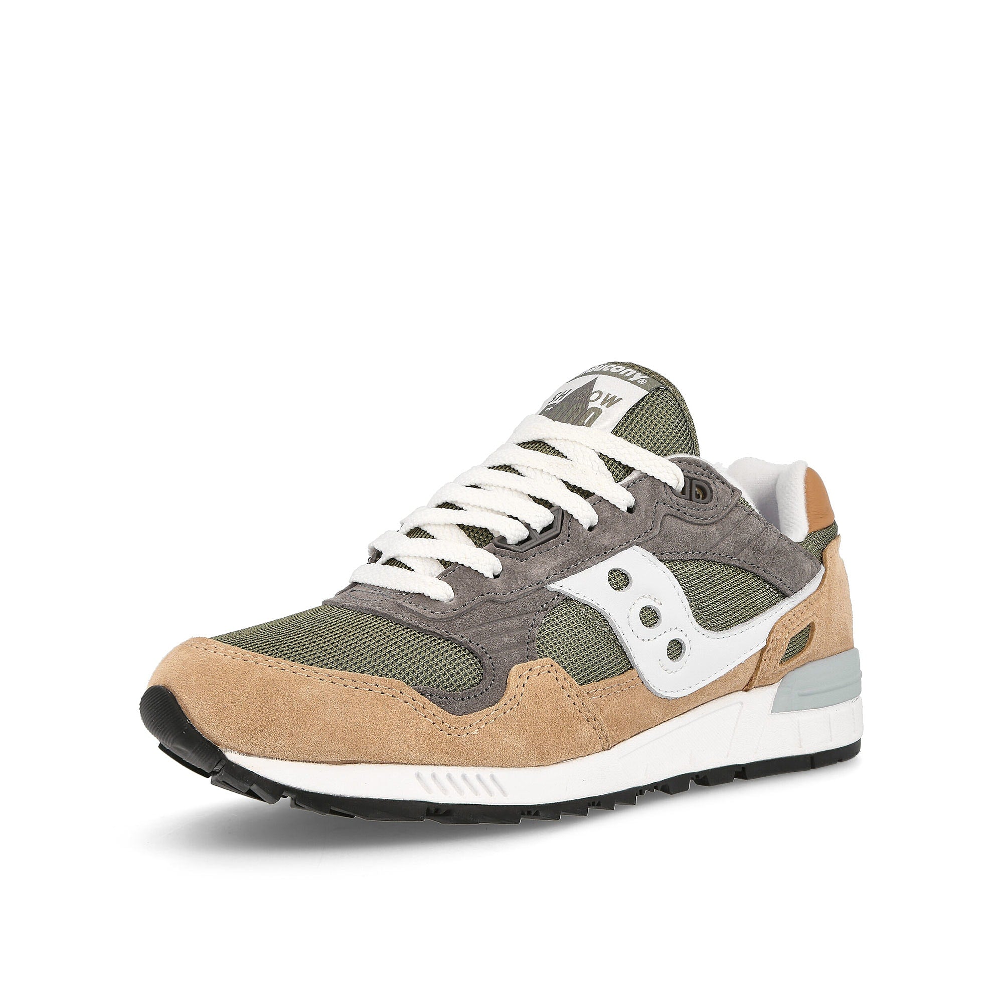 Saucony shadow 5000 Tan / Green / White Sneakers Close Up | Overkill