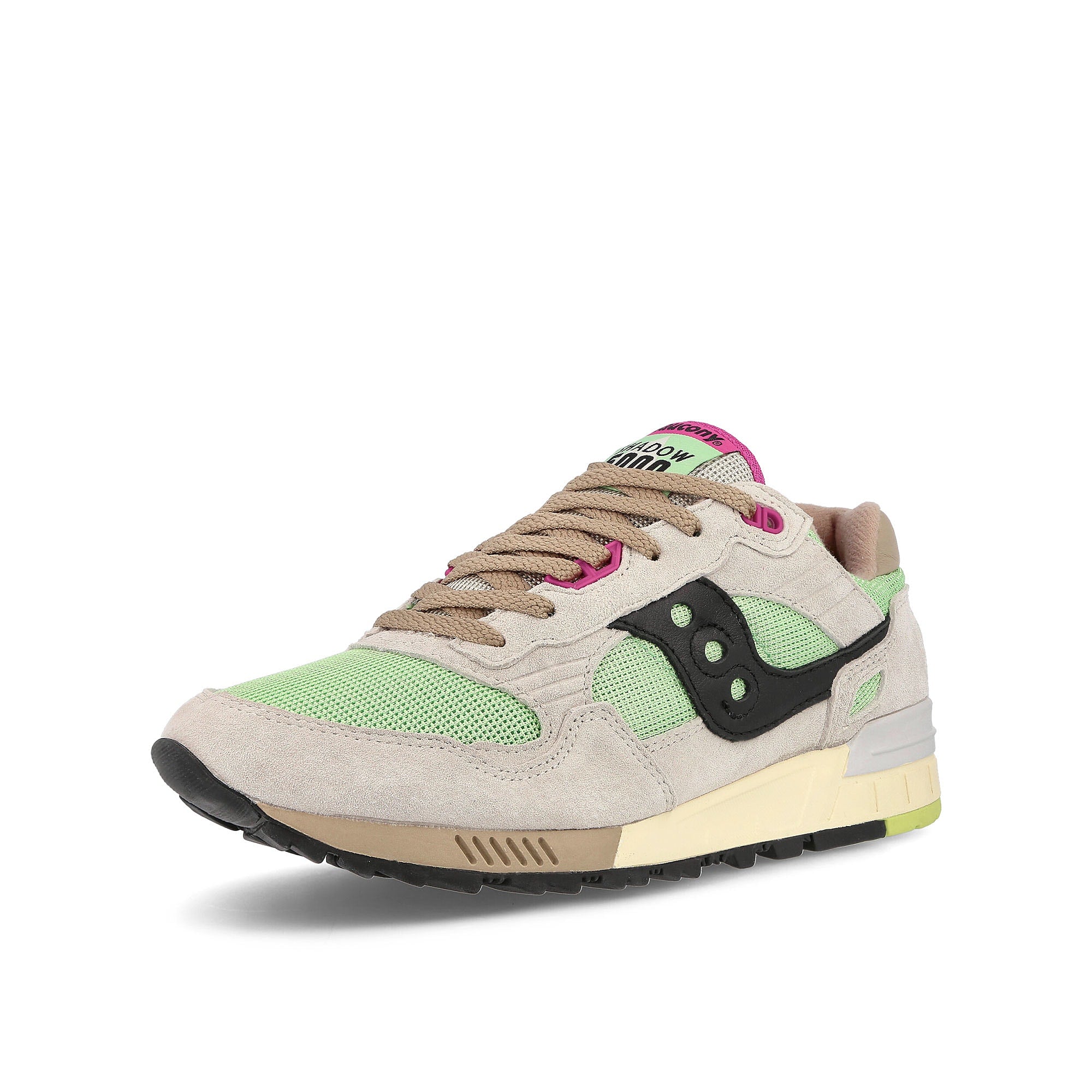 Saucony shadow 5000 Beige-Green Low Top Sneakers Close Up | Overkill