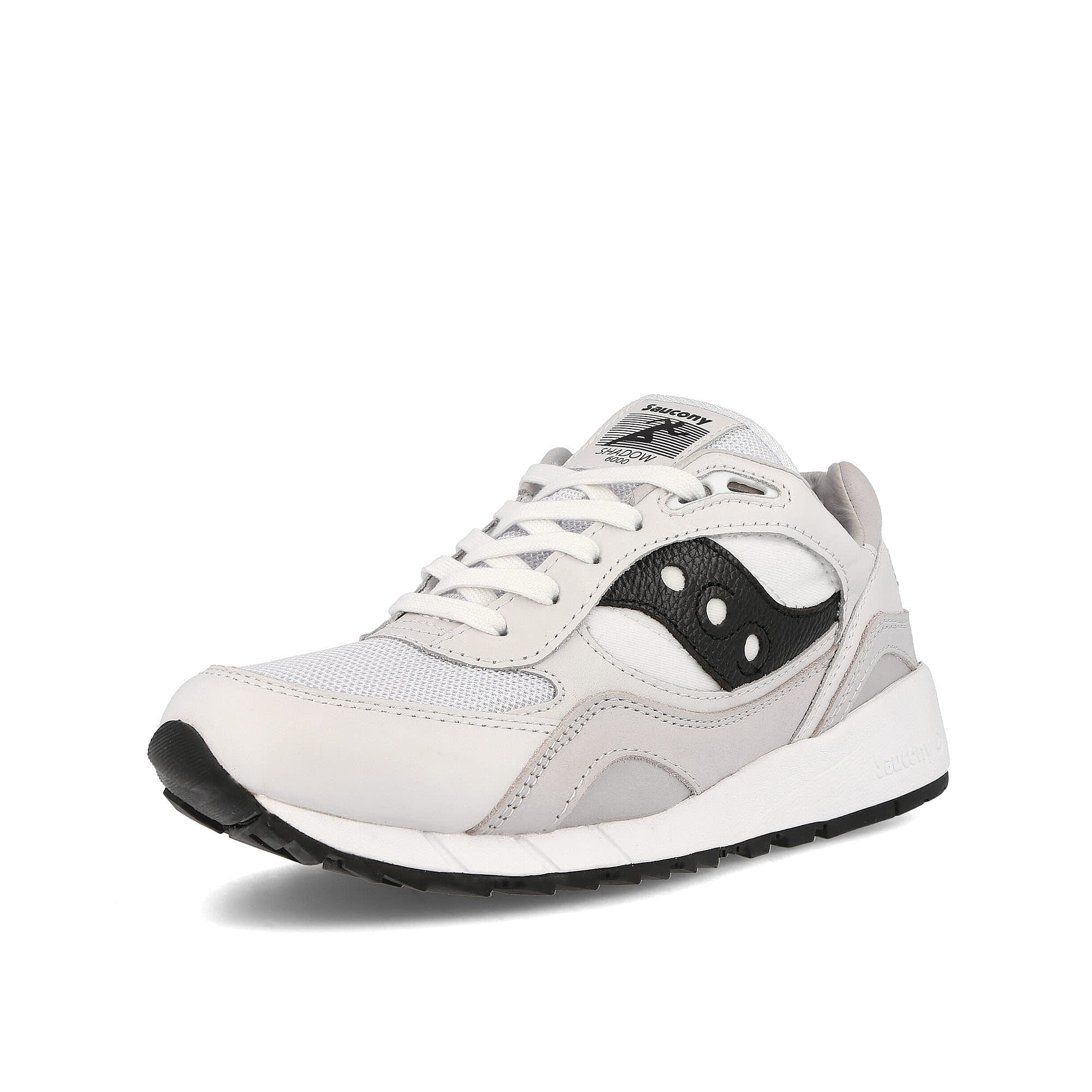 Saucony shadow 6000 White-Black Low Top Sneakers Close Up | Overkill