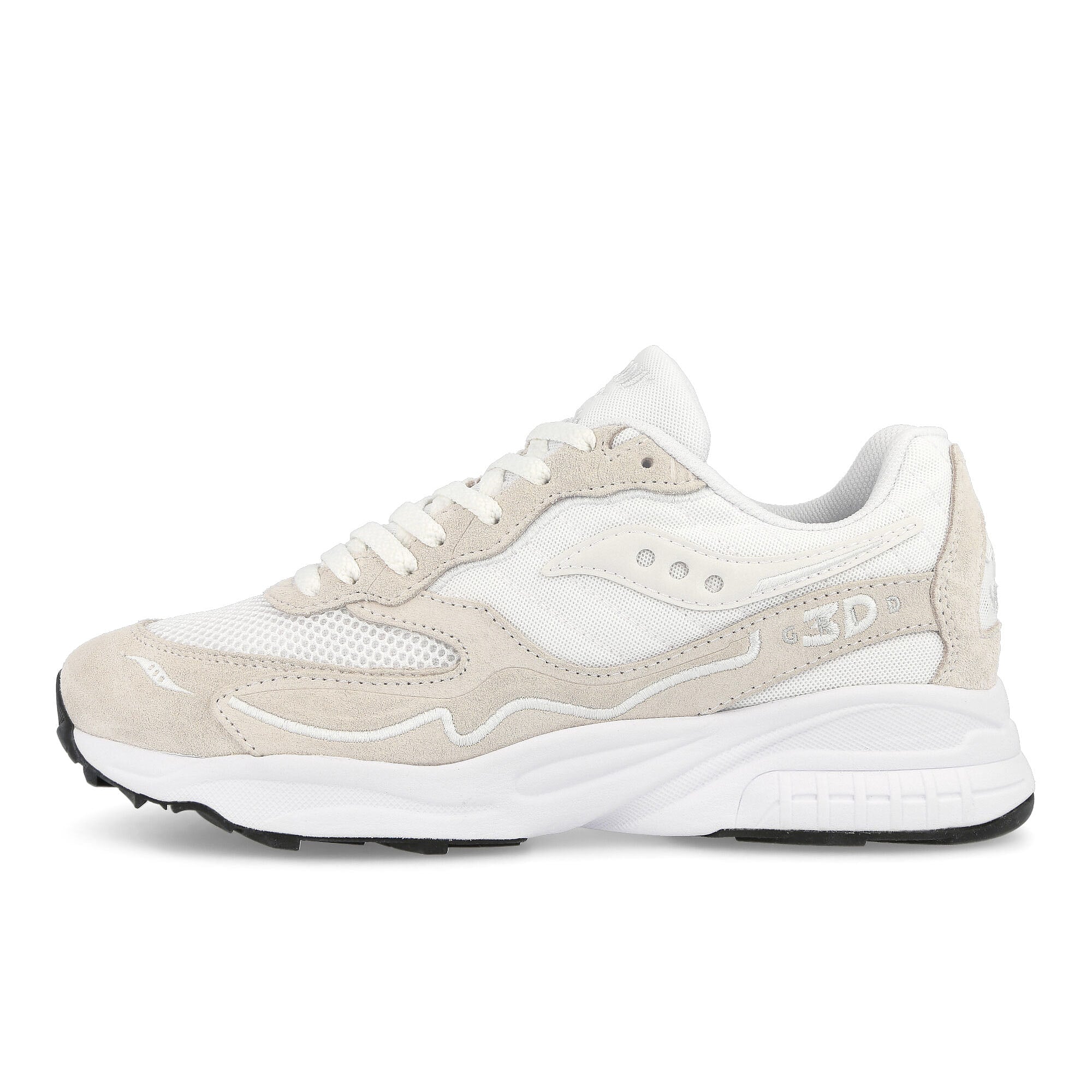 Saucony 3D Grid Hurricane White Low Top Sneakers S70699-1 | Overkill
