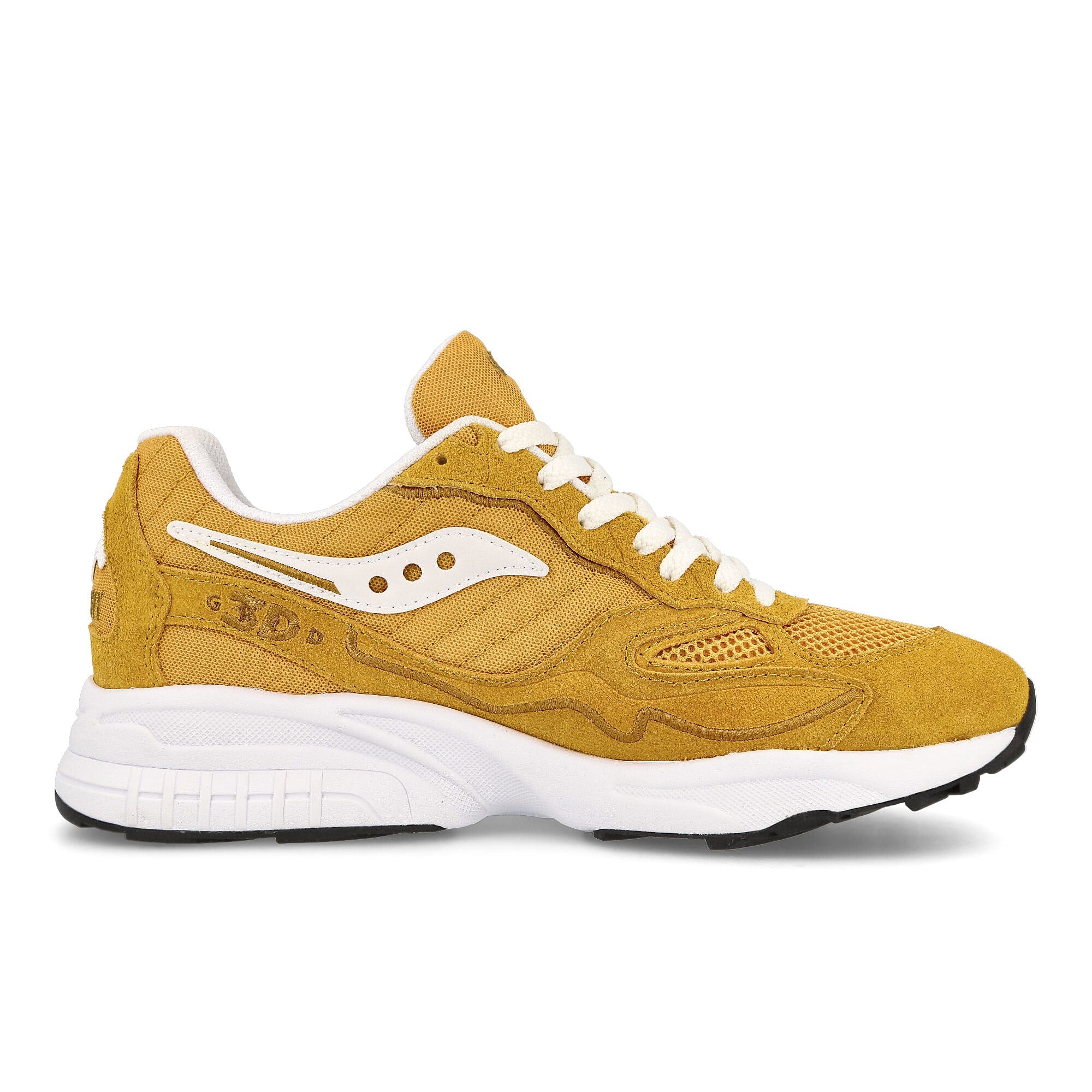 Saucony 3d grid hurricane Mustard-White Low Top Sneakers Silhouette | Overkill