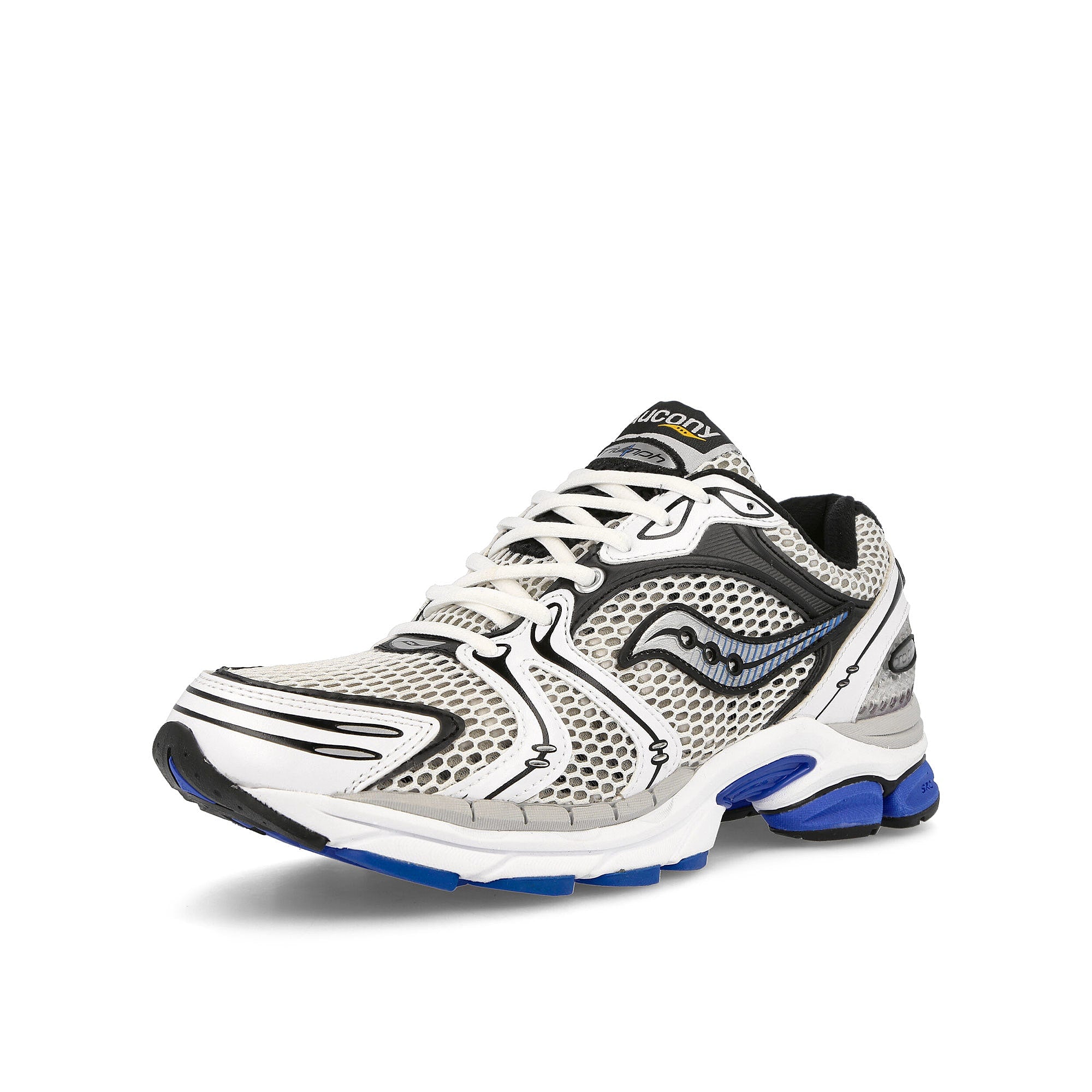 Saucony Progrid Triumph 4 White-Silver Low Top Sneakers Close Up | Overkill