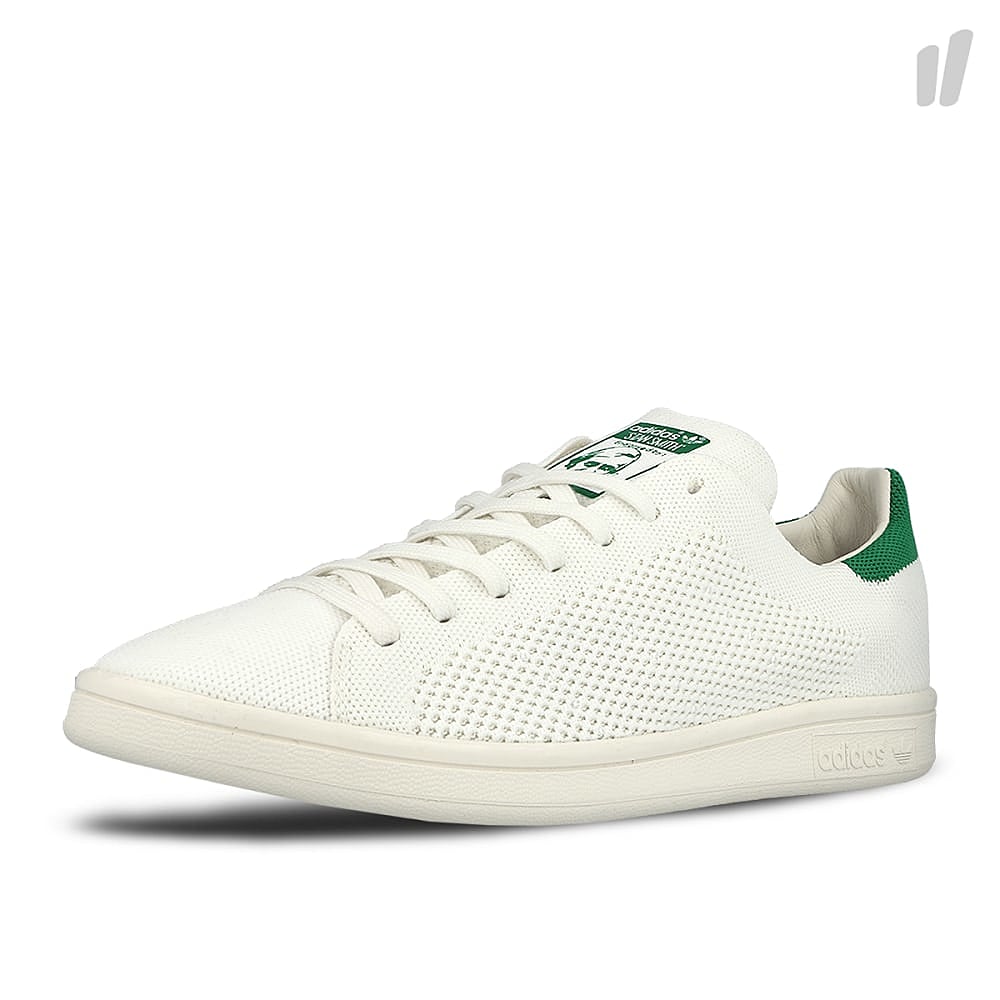 adidas stan smith og primeknit Running White-Running White-Chalk White Sneakers Close Up | Overkill