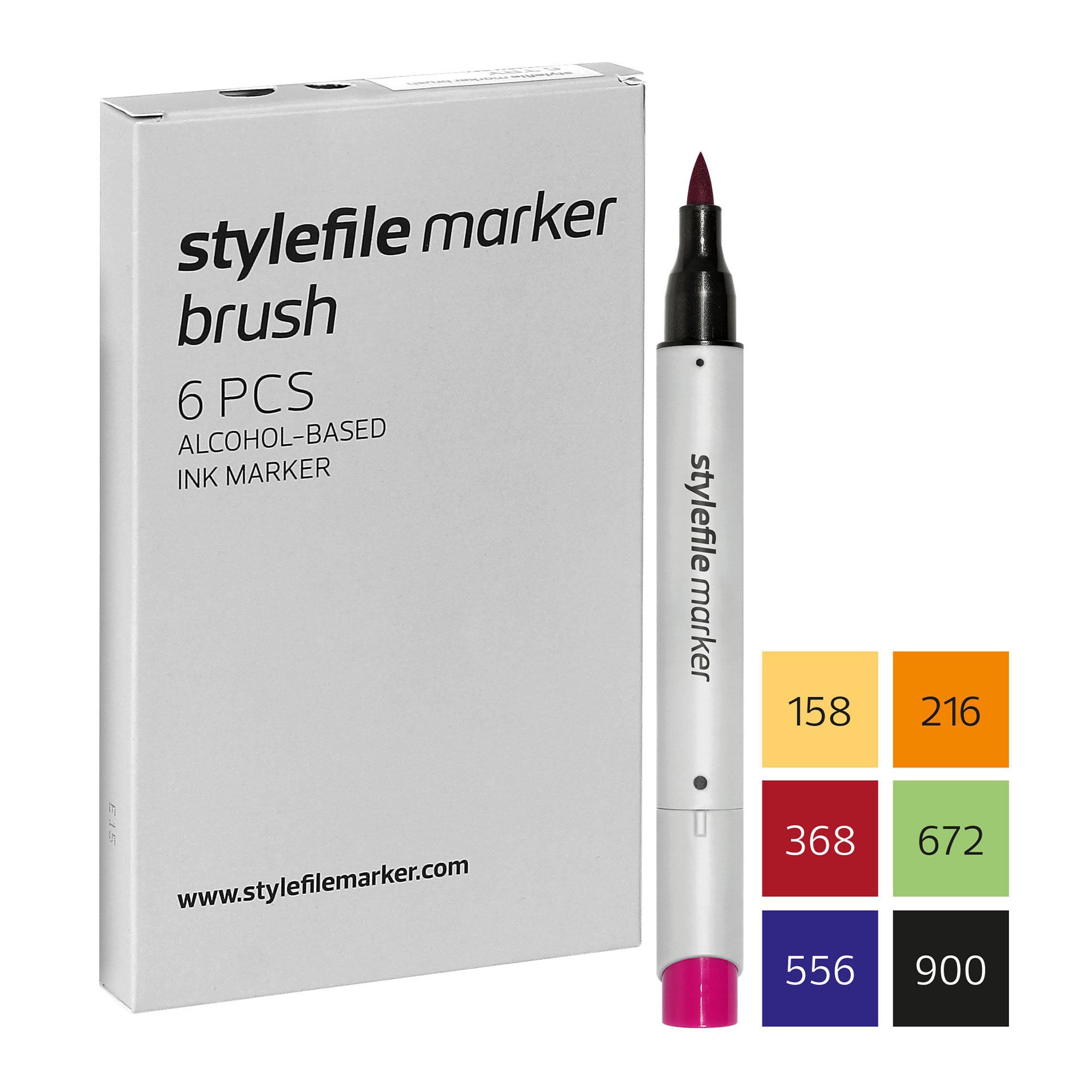 Stylefile Marker 6er Brush Starter Set 01 Marker SFSBR0601 | Overkill