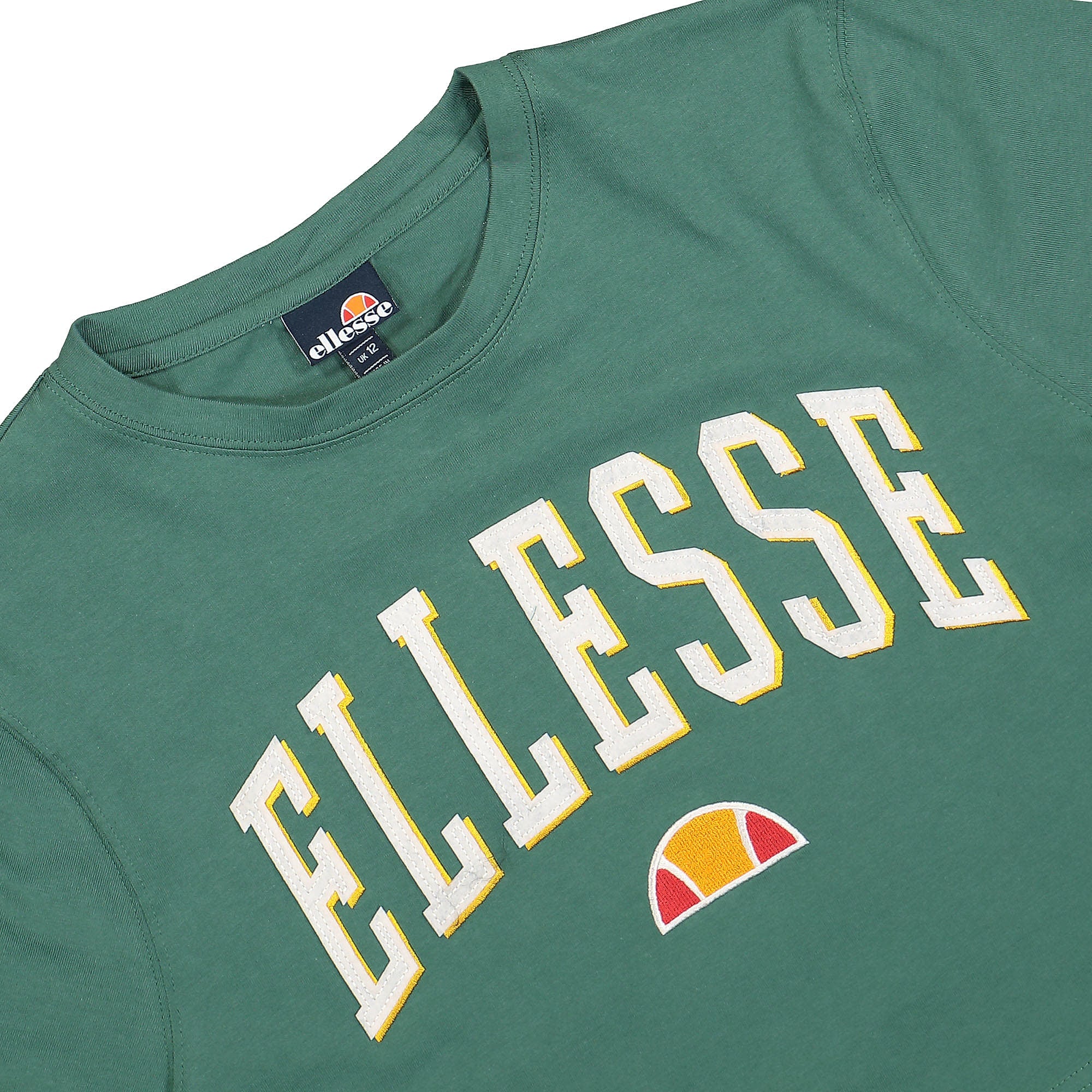 Ellesse Mondo Crop T-Shirt Dark Green T-Shirts Close-up | Overkill
