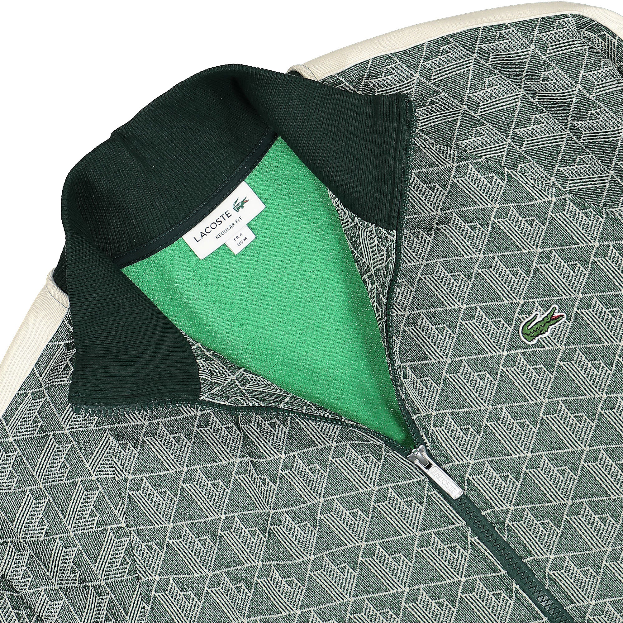 Lacoste Sweatshirt Green / Wood Shaving Track Jackets Close-up | Overkill