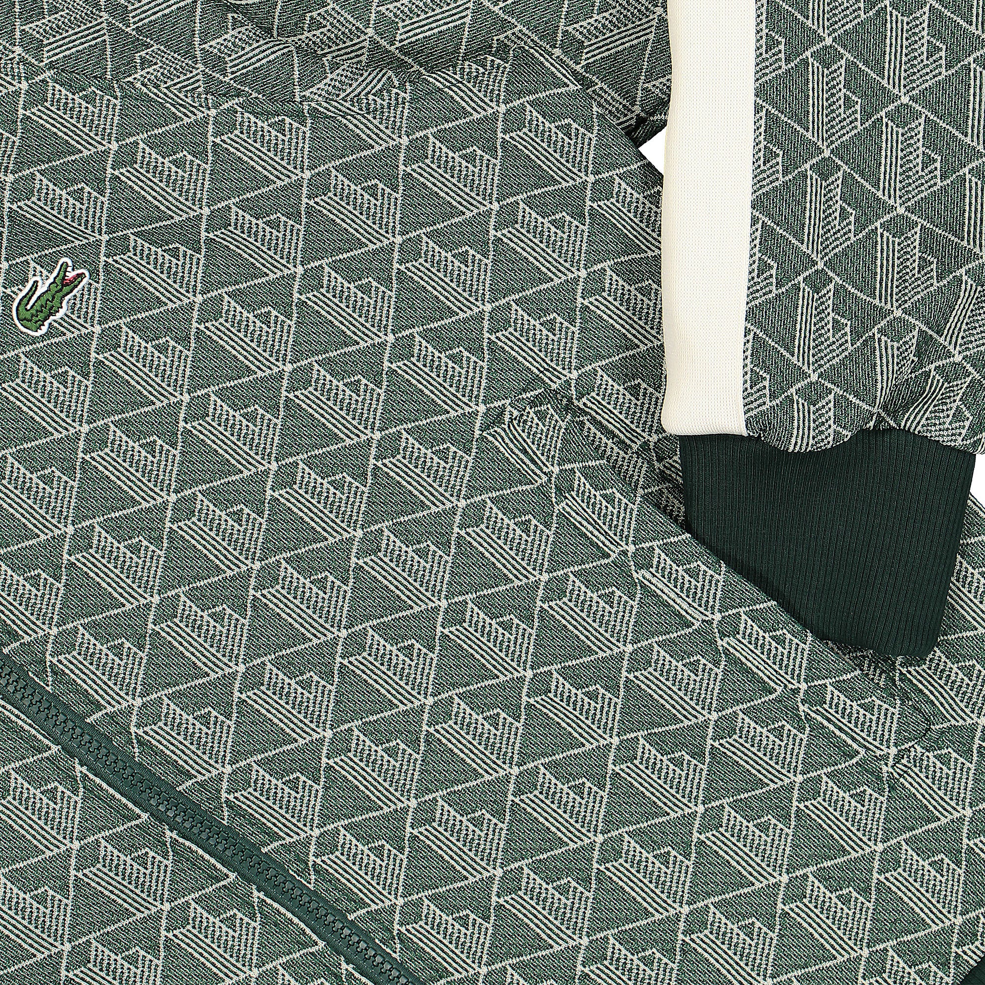 Lacoste Sweatshirt Green / Wood Shaving Track Jackets Detailfoto | Overkill