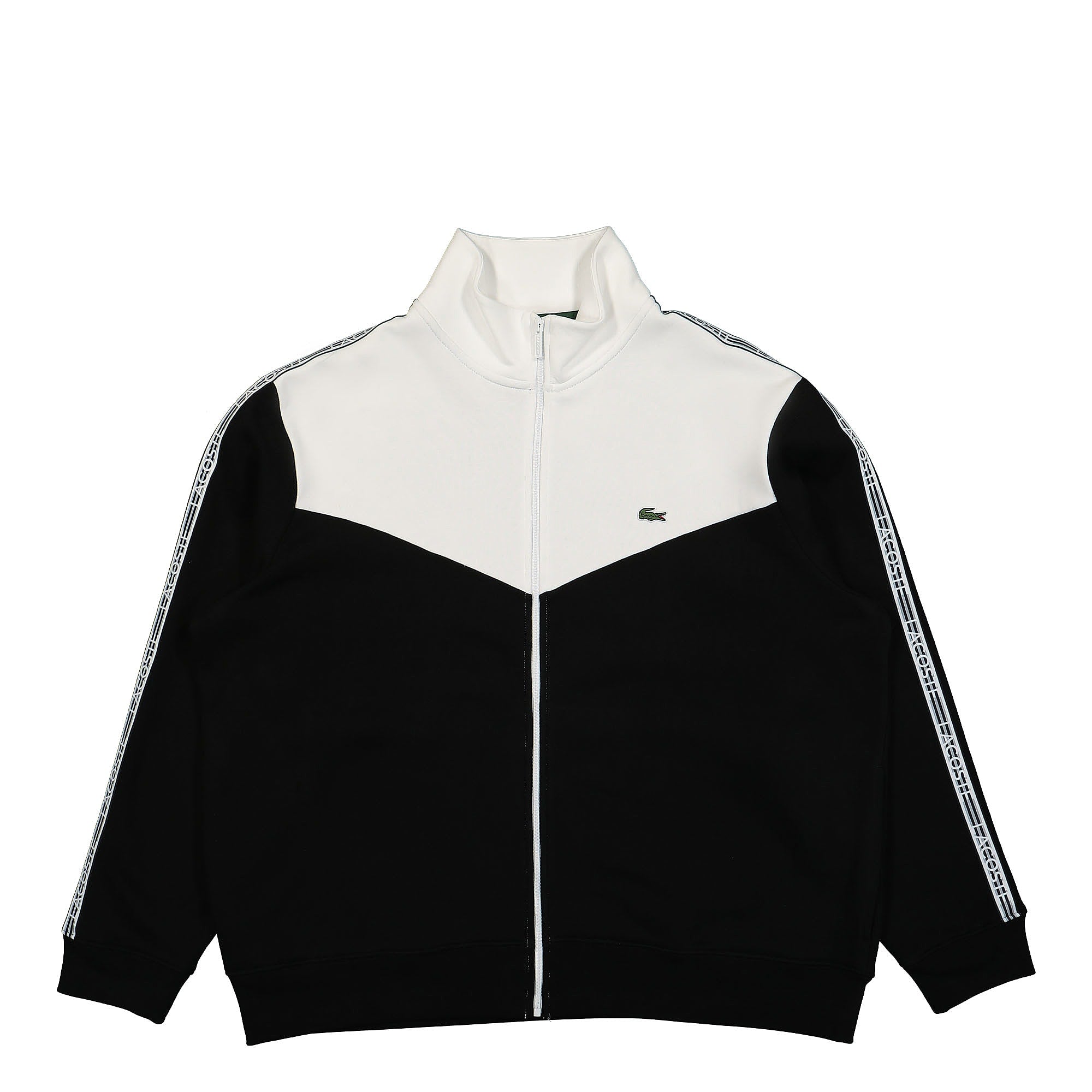 Lacoste Classic Fit Colourblock Zipped Sweatshirt Black / White Track Jackets SH5808-00 258 | Overkill