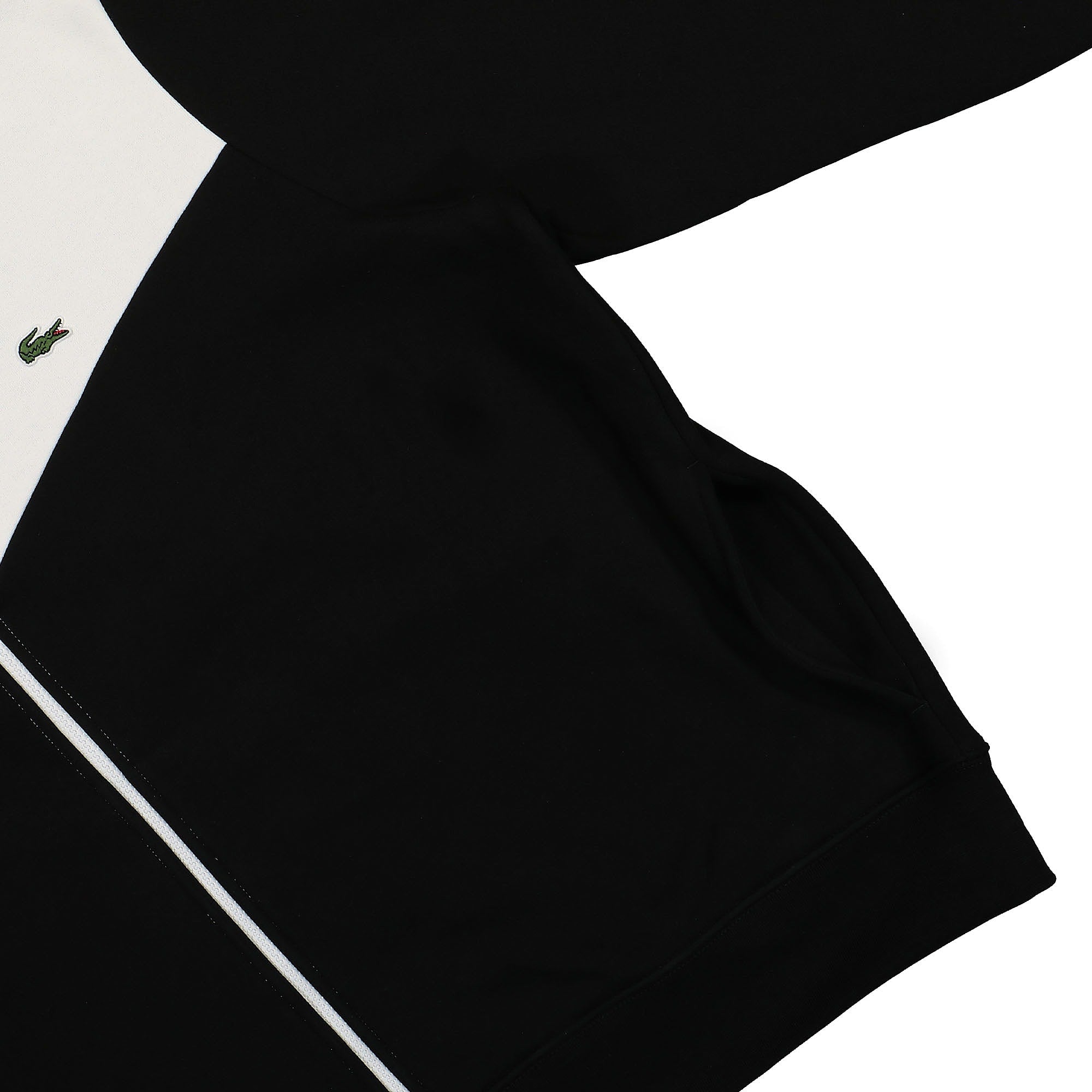 Lacoste Classic Fit Colourblock Zipped Sweatshirt Black / White Track Jackets Detail view 1 | Overkill