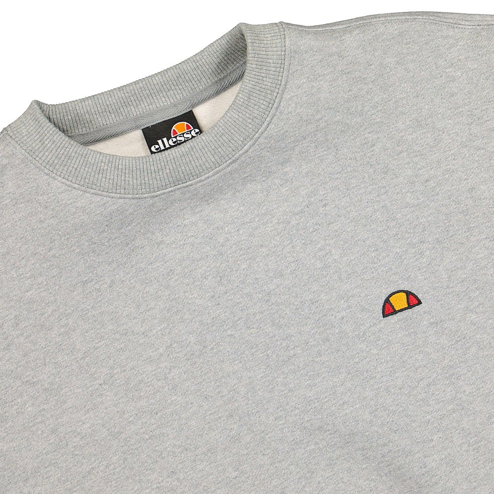 Ellesse Montano Crewsweat Grey Marl Sweatshirts Close-up | Overkill