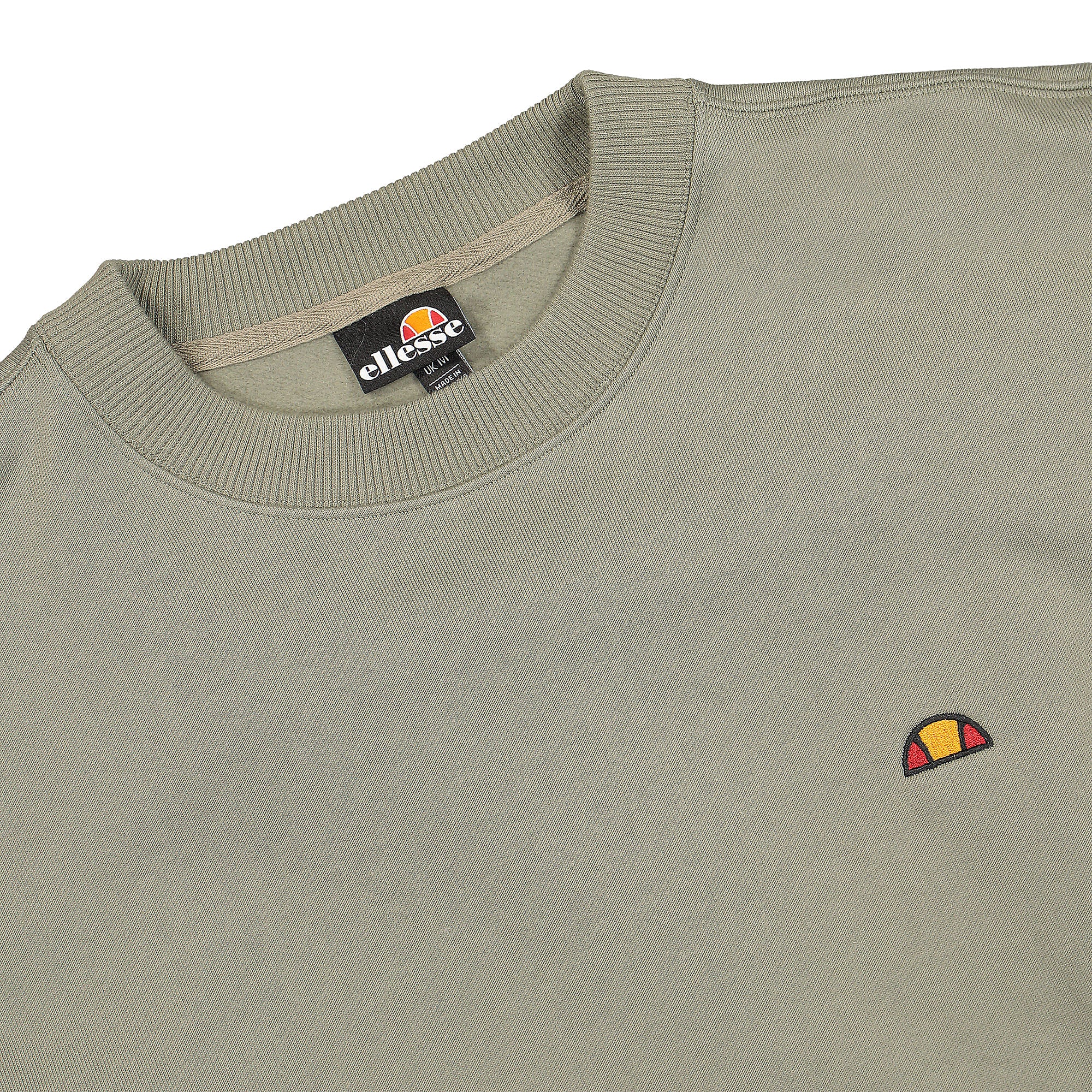 Ellesse Montano Crewsweat Khaki Sweatshirts Close-up | Overkill
