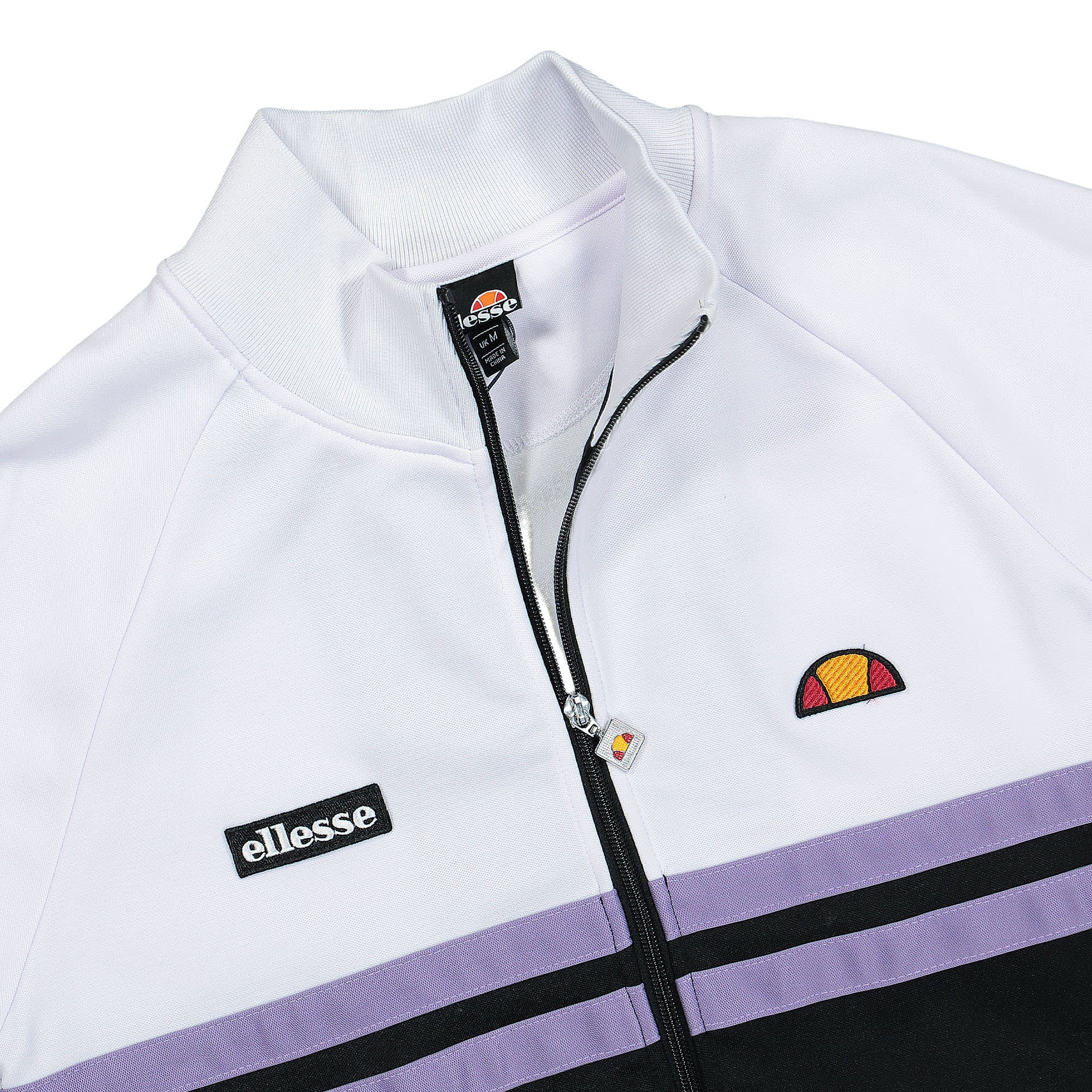 Ellesse Rimini Track Top Black / White Track Jackets Close-up | Overkill