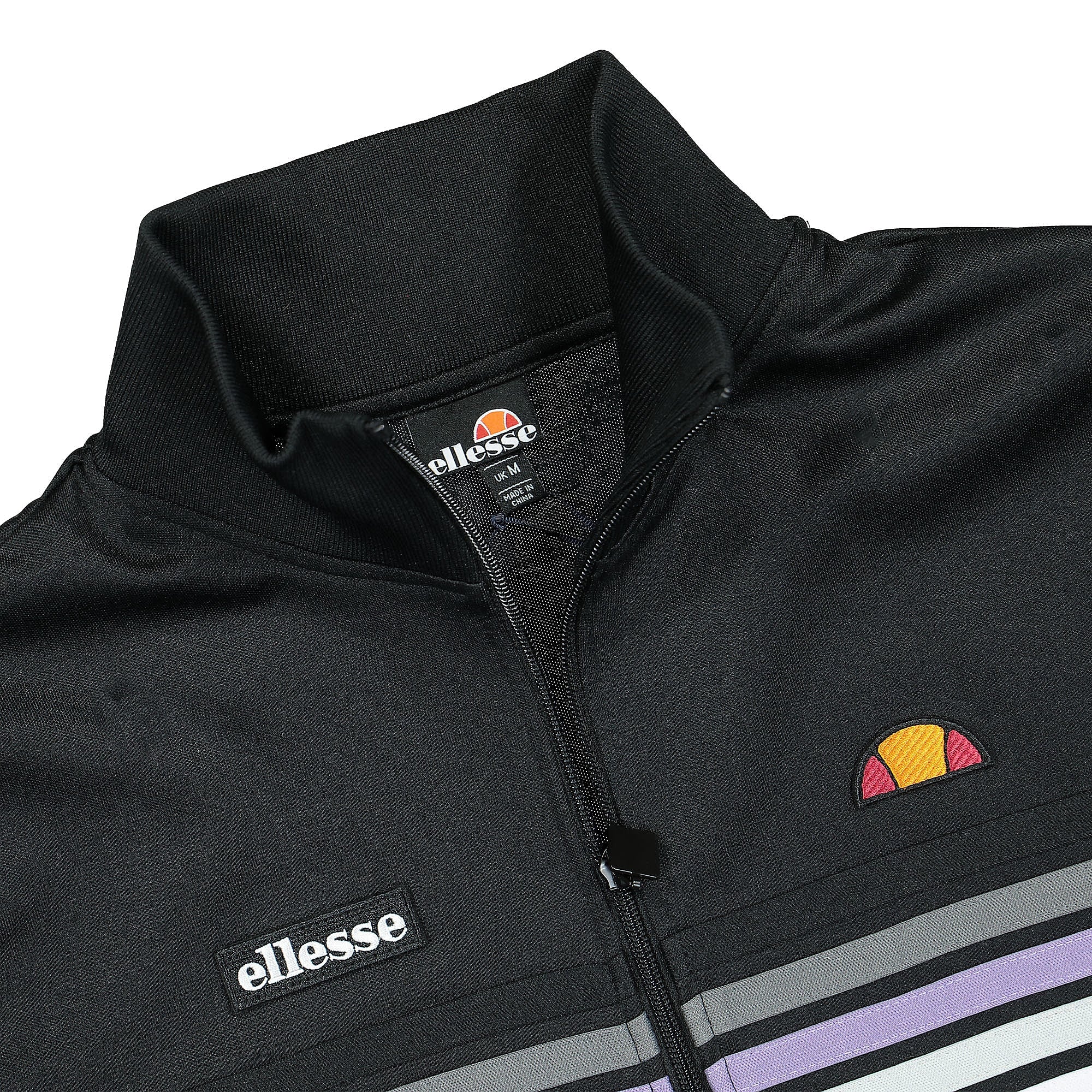 Ellesse Vicenza Track Top Black Track Jackets Close-up | Overkill