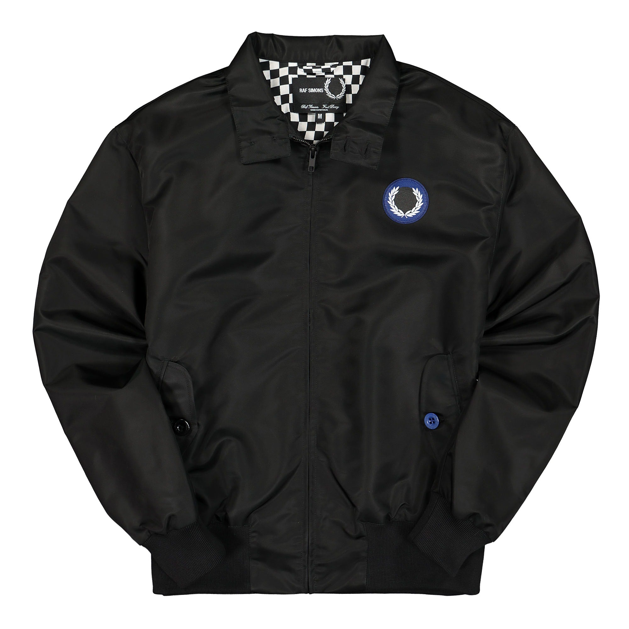 Fred Perry Raf Simons x Fred Perry Patched Harrington Jacket Black Jackets SJ1873 | Overkill