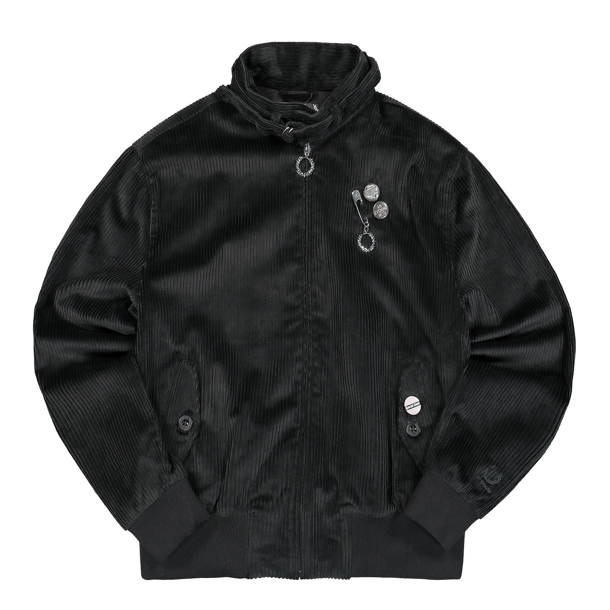 Fred Perry Raf Simons x Fred Perry Jumbo Corduroy Harrington Jacket Black Jackets SJ1968 | Overkill