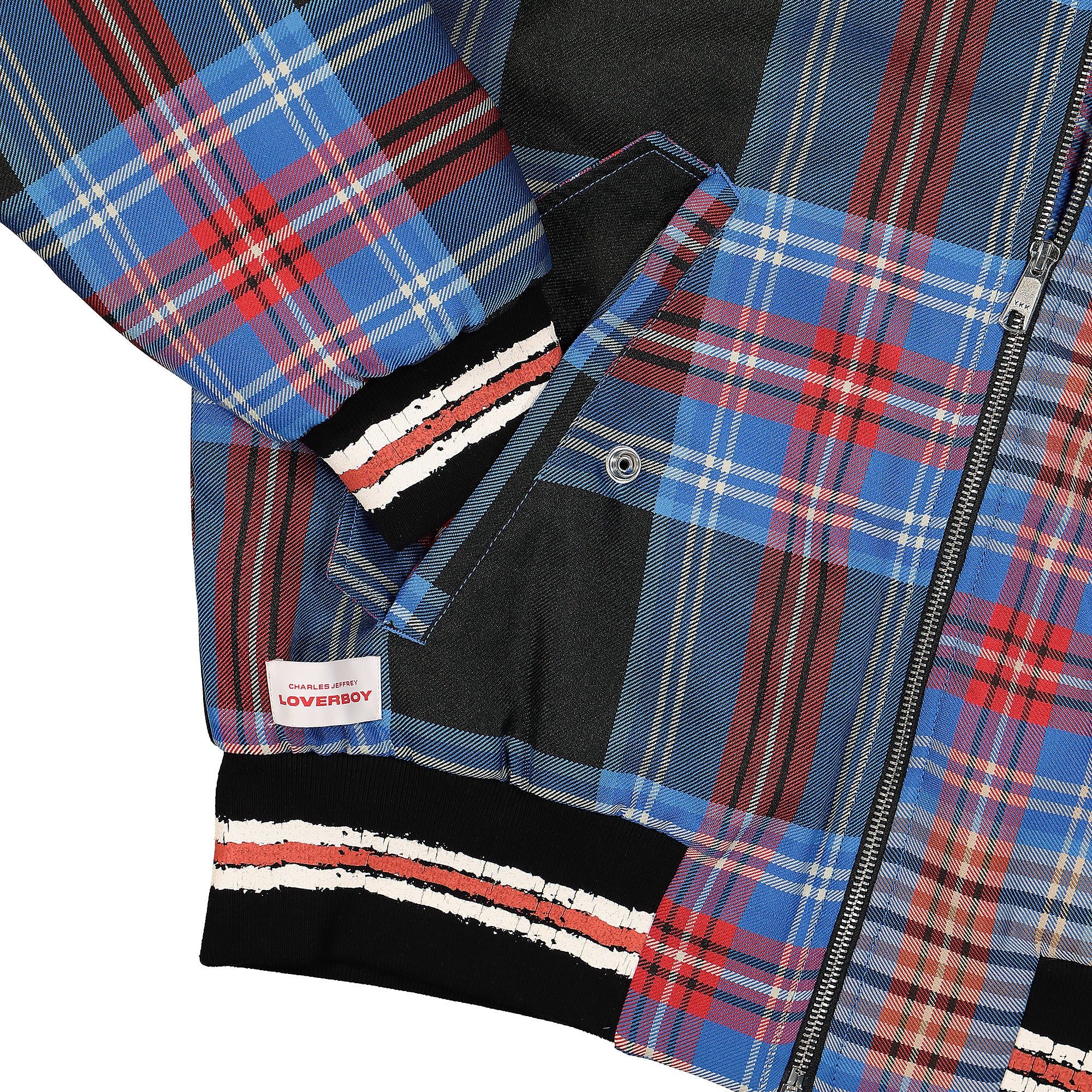 Fred Perry Charles Jeffrey LOVERBOY x Fred Perry Split Tartan Bomber Jacket Loverboy Tartan Bomber & Varsity Jackets Detailfoto | Overkill