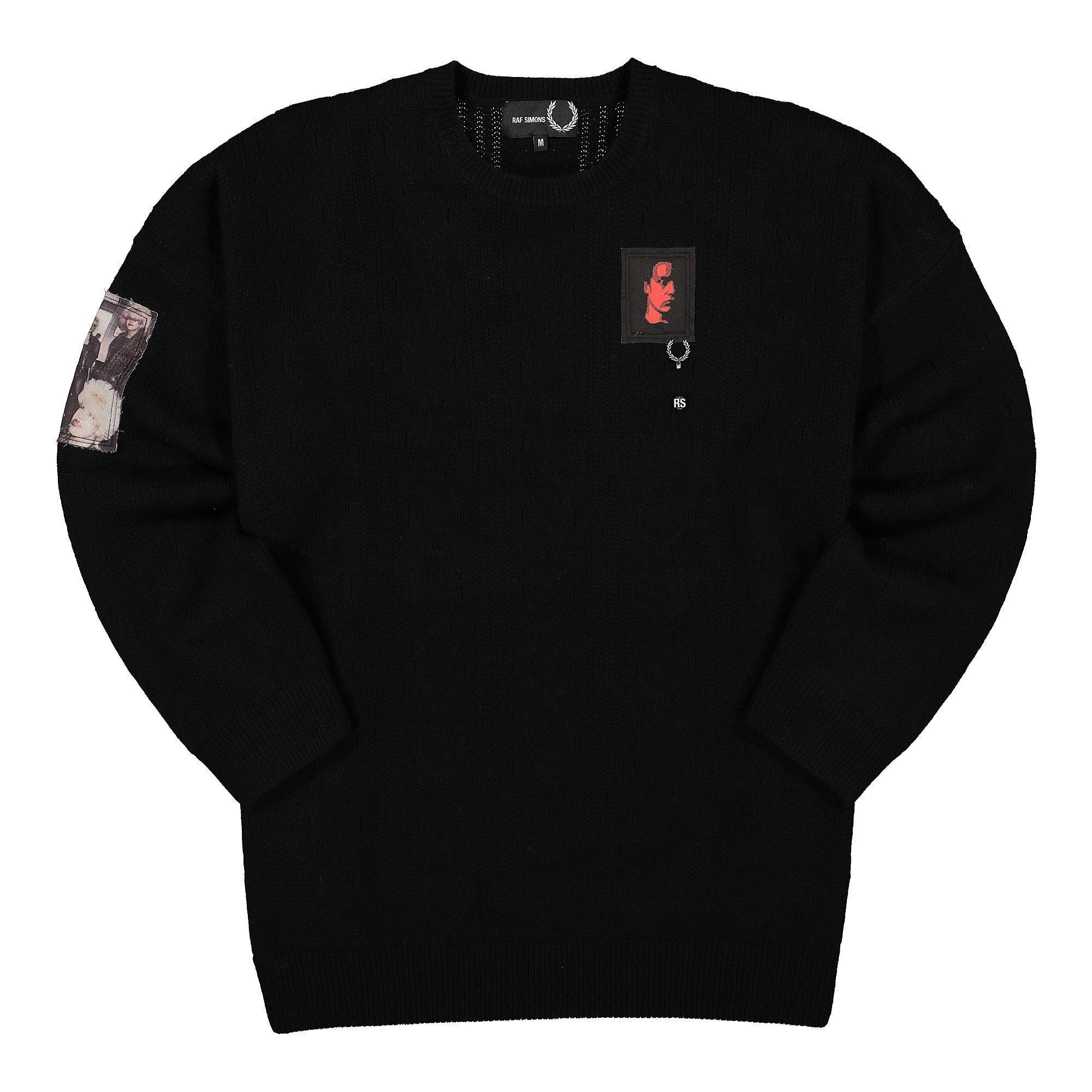 Fred Perry Raf Simons x Fred Perry Oversized Patch Jumper Black Sweatshirts SK9030 | Overkill