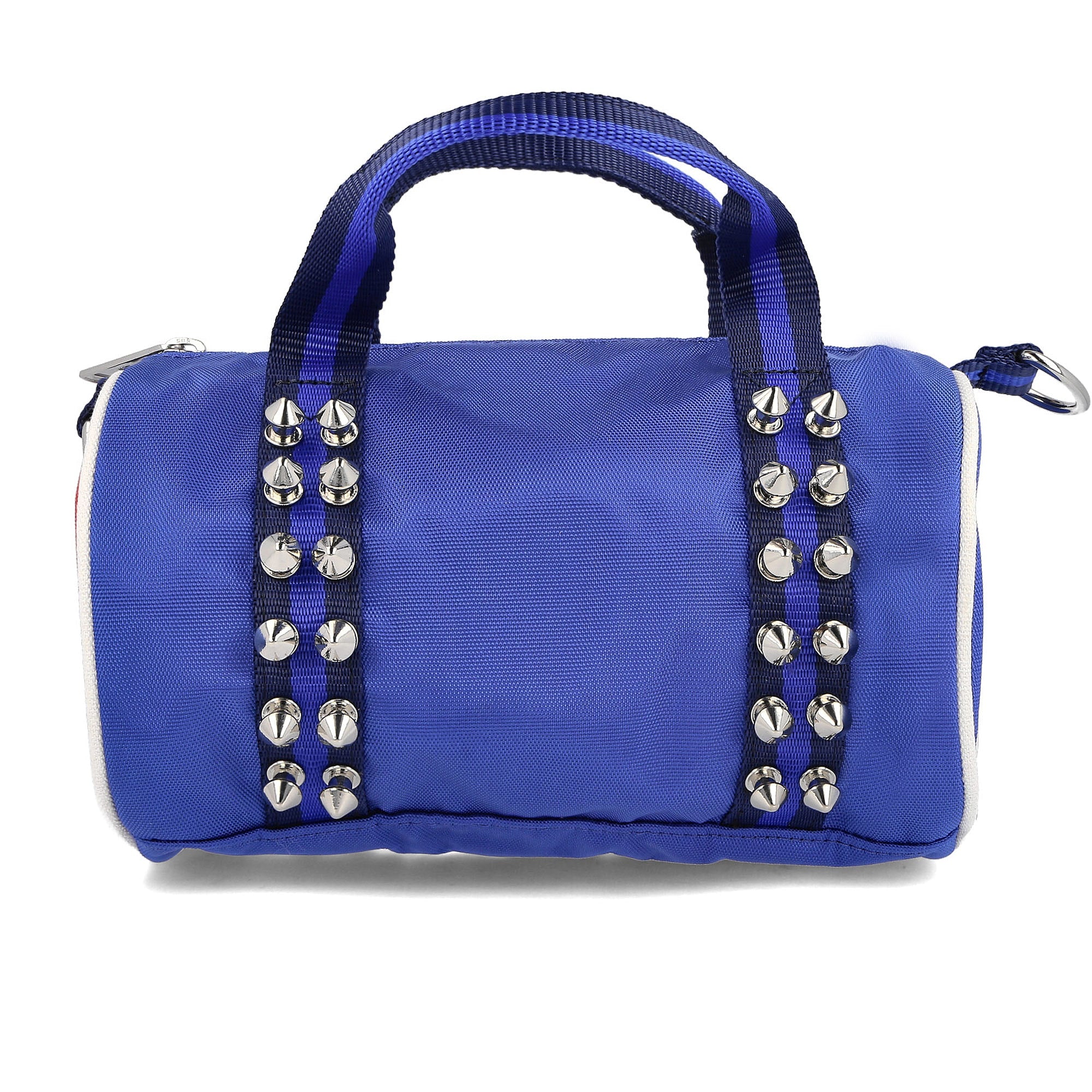 Fred Perry Charles Jeffrey LOVERBOY x Fred Perry Mini Barrel Bag Blue Allure Duffle Bags Close-up | Overkill