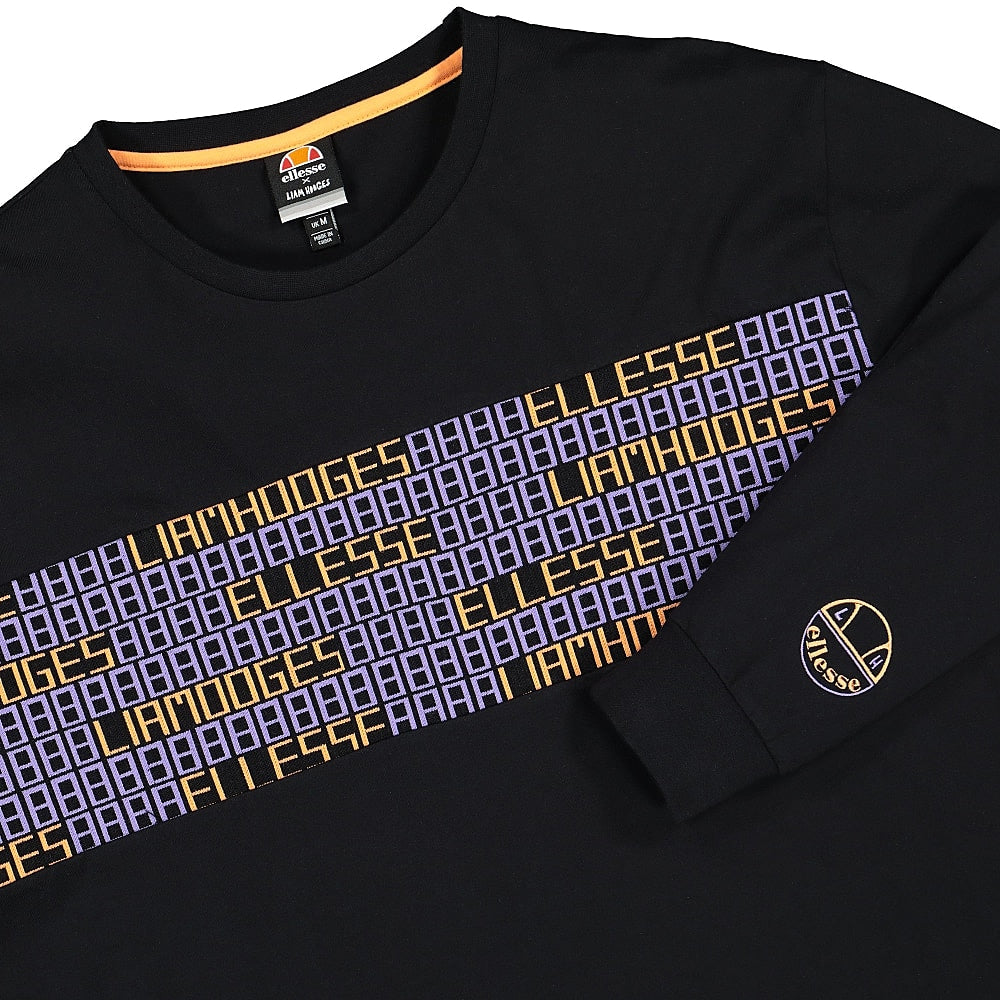 Ellesse Liam Hodges x Ellesse Digital LS T-Shirt Black Longsleeves Close-up | Overkill