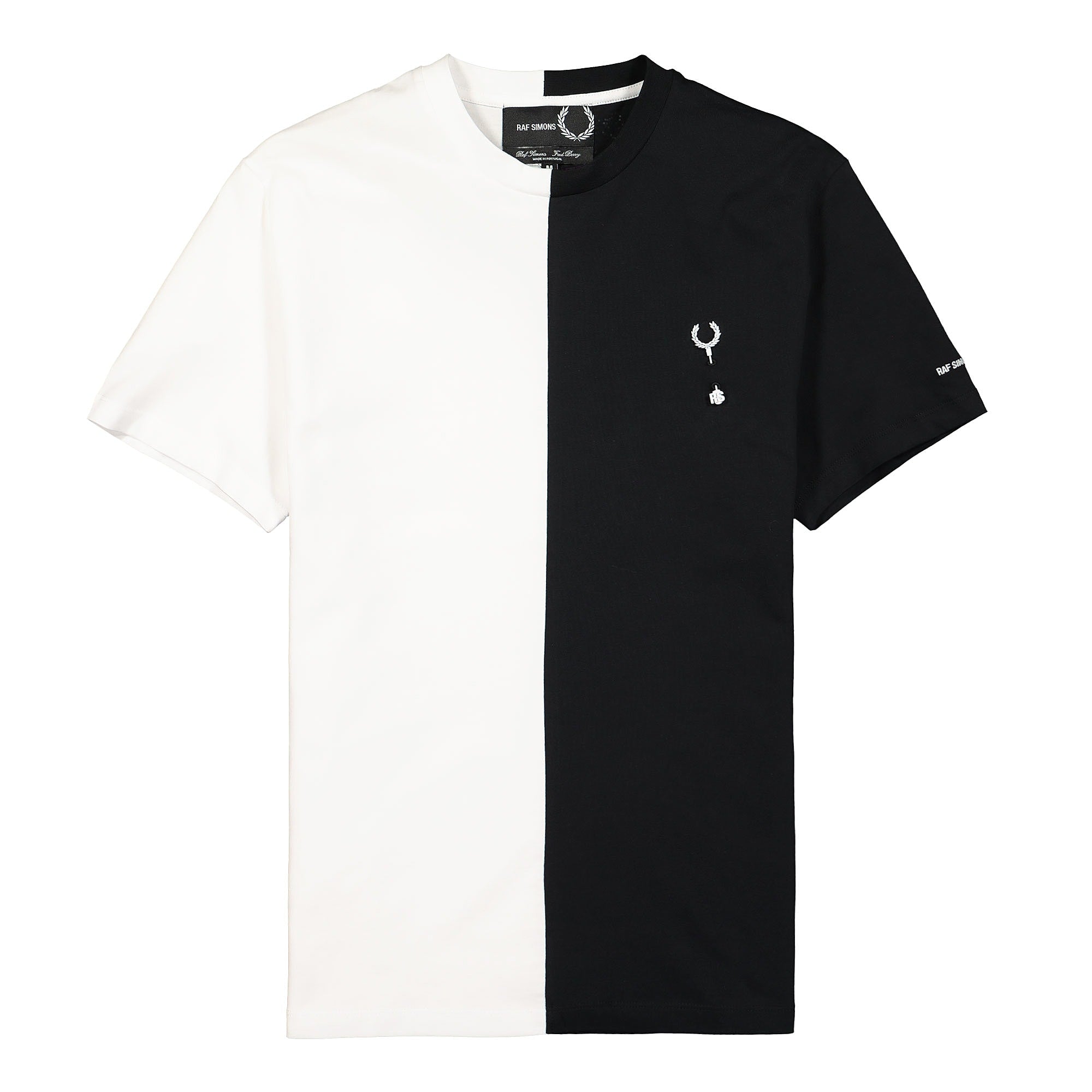 Fred Perry Raf Simons x Fred Perry Split T-Shirt Black T-Shirts SM1858 | Overkill