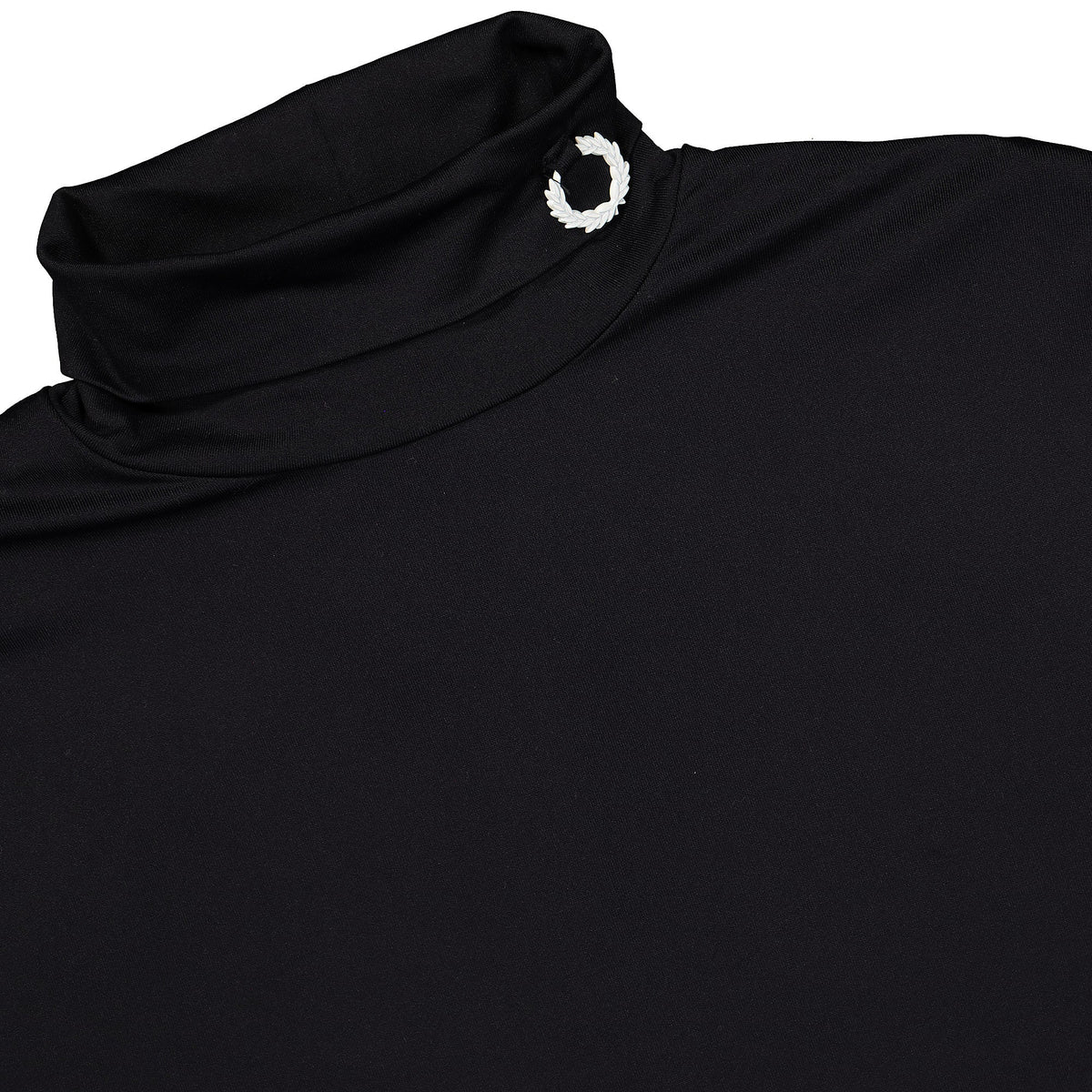 Fred Perry Raf Simons x Fred Perry Raf Laurel Wreath Roll Neck Black Longsleeves Close-up | Overkill