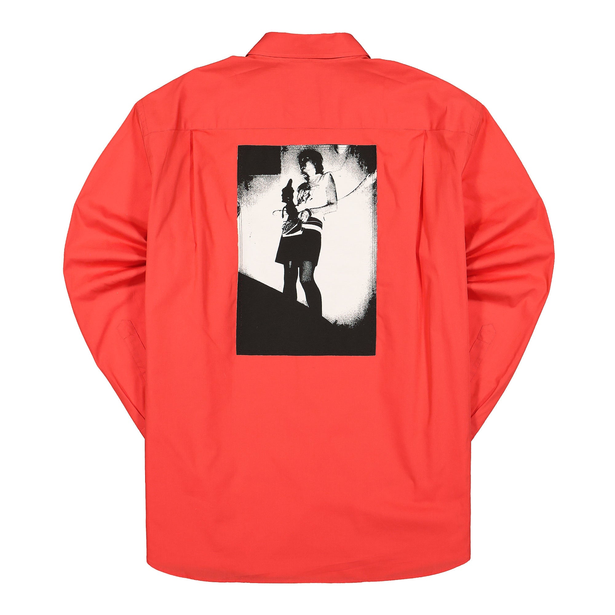 Fred Perry Raf Simons x Fred Perry Oversized Patched LS Shirt Lipstick Red Shirts Material | Overkill