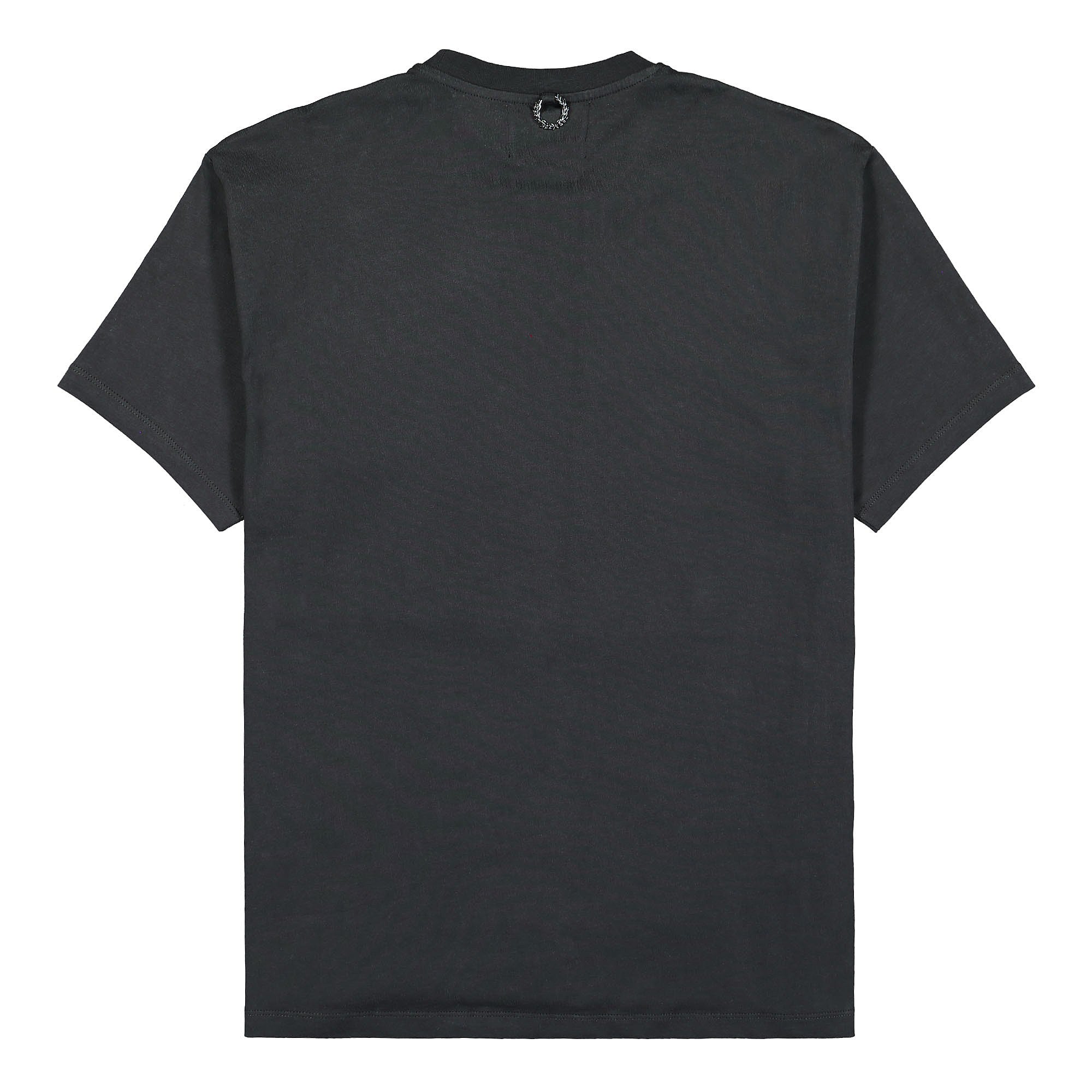 Fred Perry Raf Simons x Fred Perry Oversized Shoulder Detail T-Shirt Black T-Shirts Material | Overkill