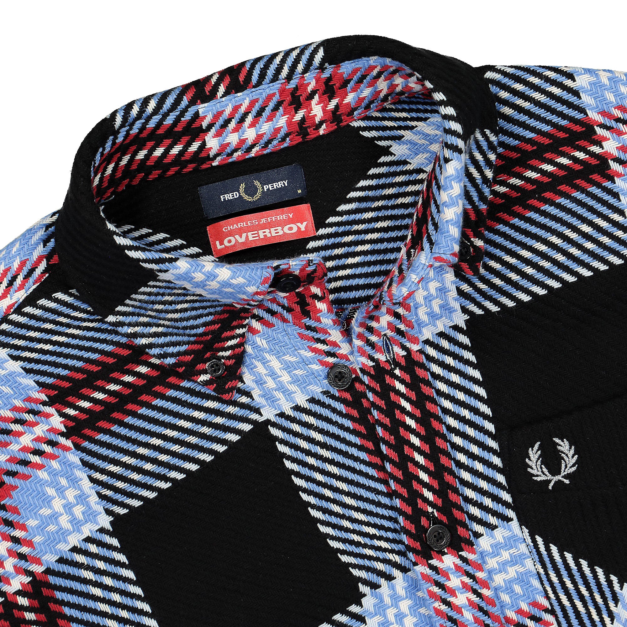 Fred Perry Charles Jeffrey LOVERBOY x Fred Perry Tartan Overshirt Loverboy Tartan Shirts Close-up | Overkill